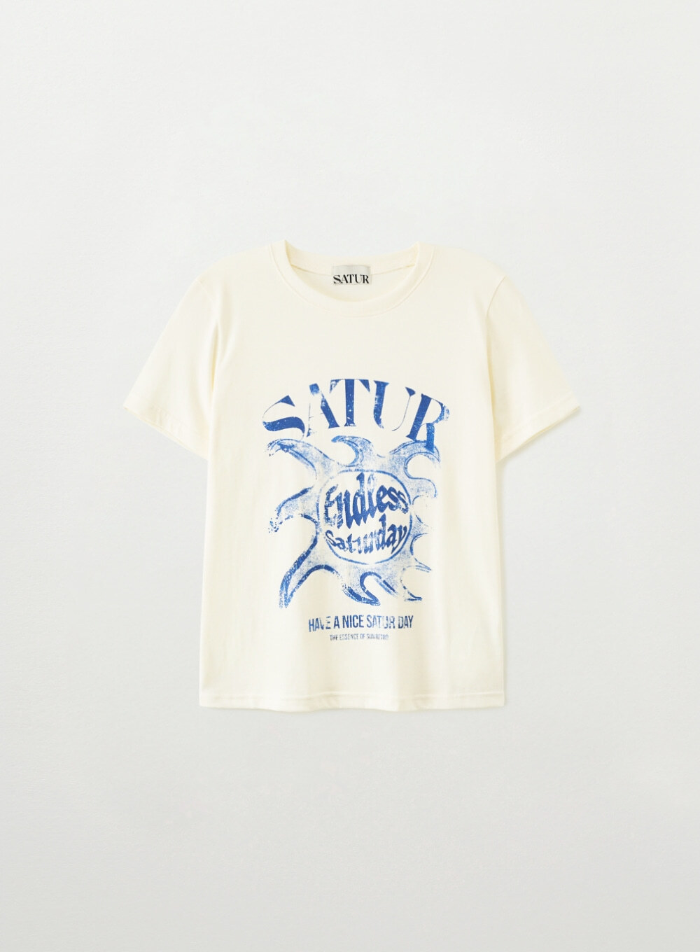【入LIVECODE一件減至$278😱🔥！】【韓國大熱品牌😍朴圭瑛SEVENTEEN同款！】【SATUR】(W) Sun Retro Graphic T-Shirt-Art Blue