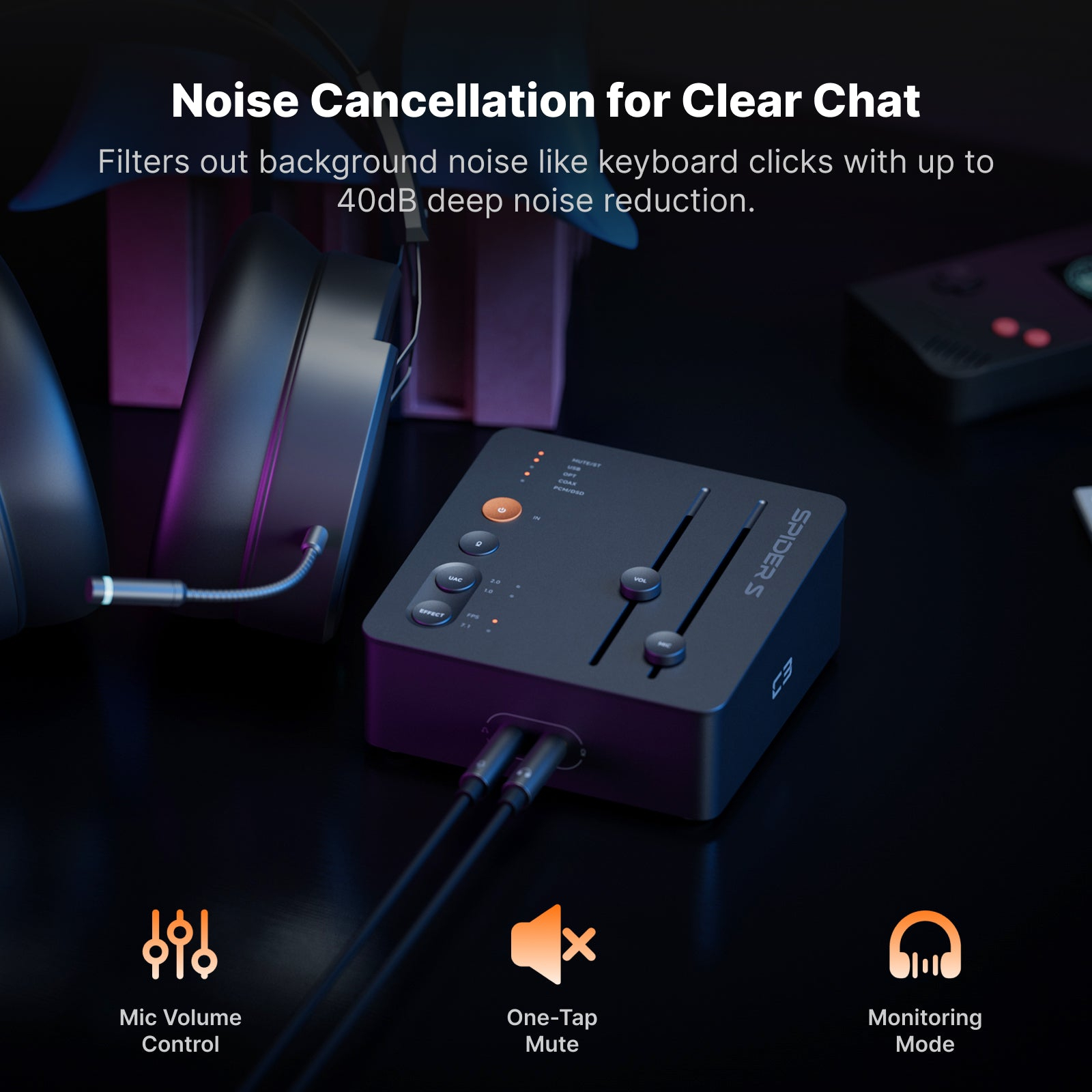 Fosi Audio C3 AI 電競聲卡 DAC/耳擴