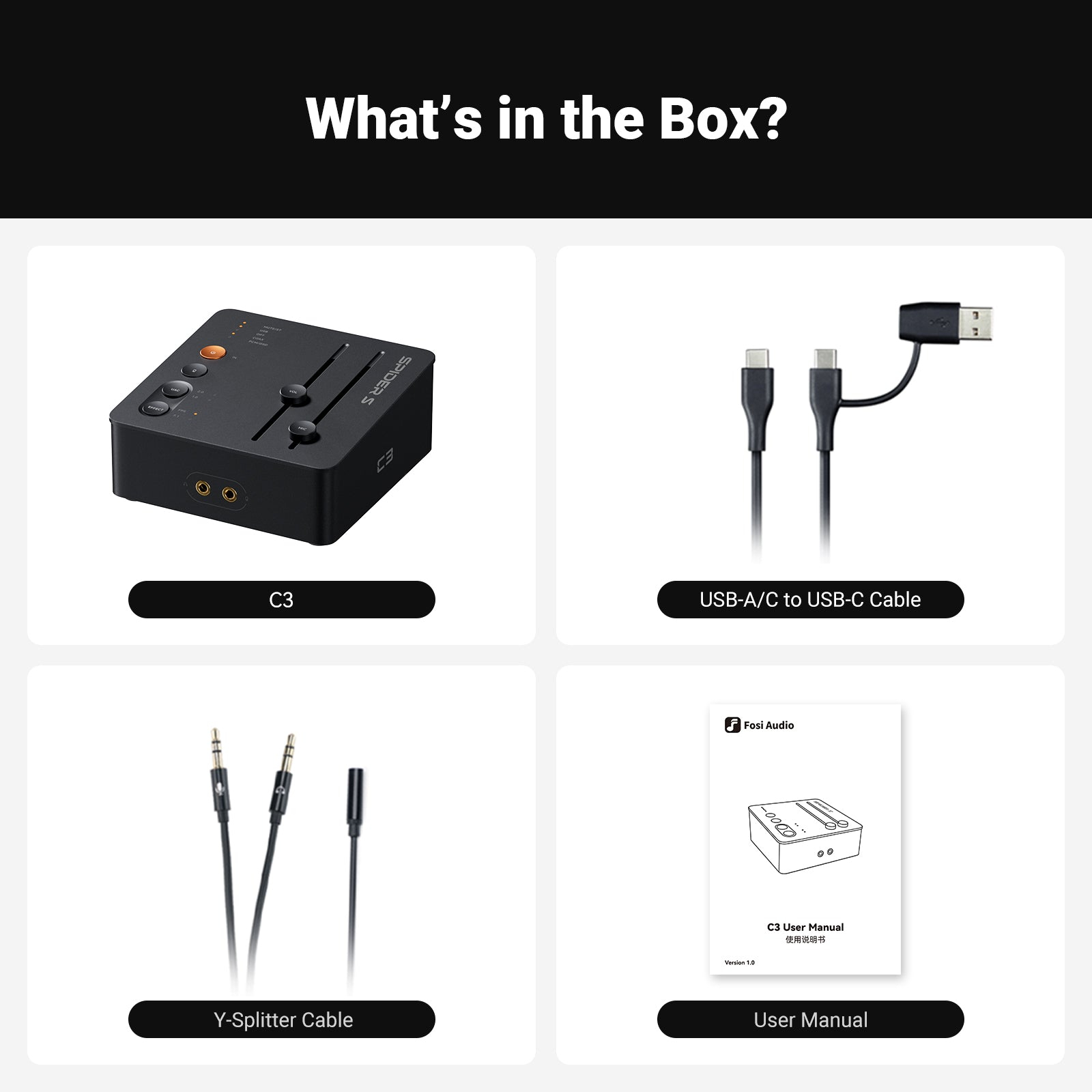 Fosi Audio C3 AI 電競聲卡 DAC／耳擴