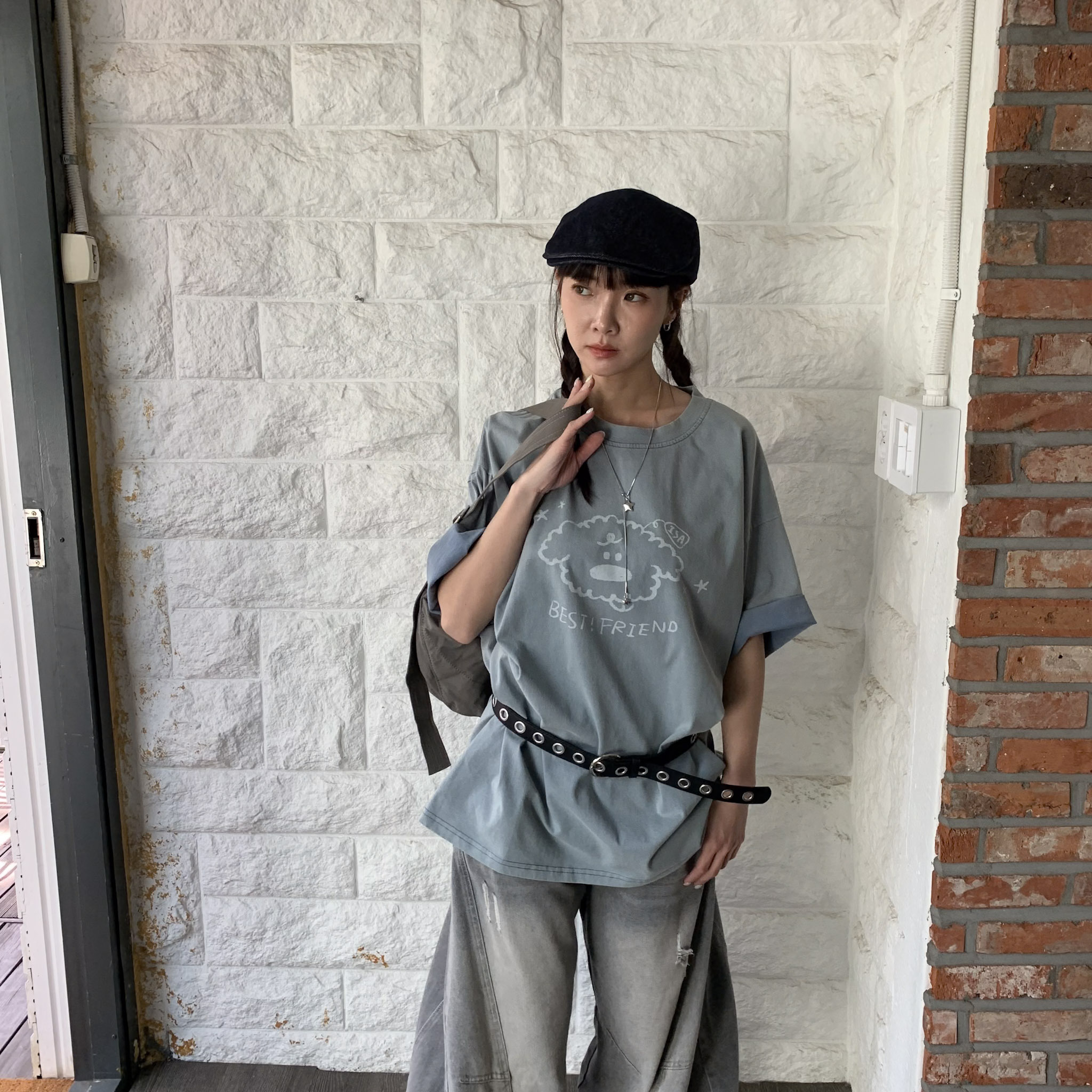 ISA_【ISA MADE】Q毛小狗 水洗寬鬆TEE_64015