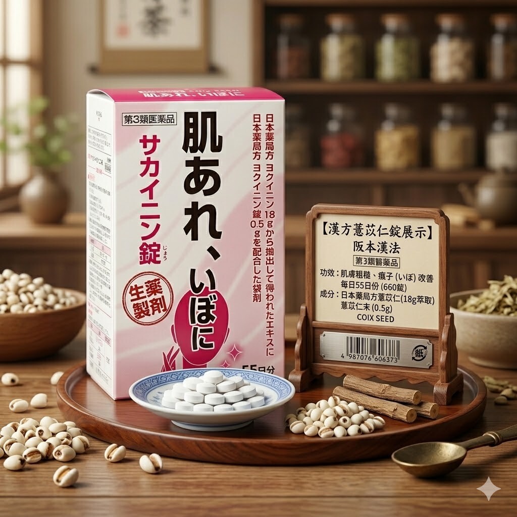 日本 阪本漢法 薏苡仁錠 660錠 肌膚粗糙疣類不適調理