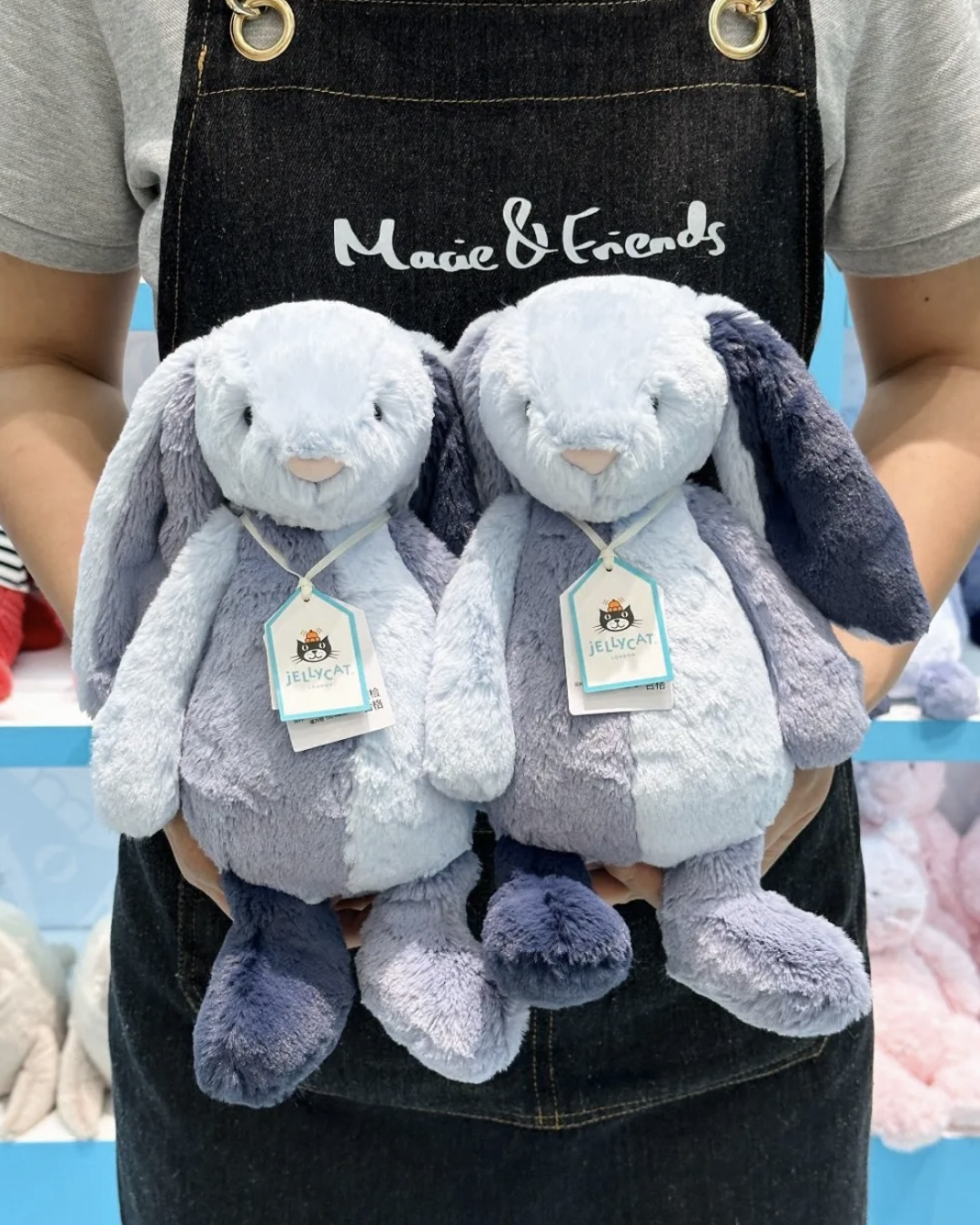 JELLYCAT Puddlesea Bunny 霧灰藍紫 拼接 邦尼兔 毛絨 玩偶 娃娃