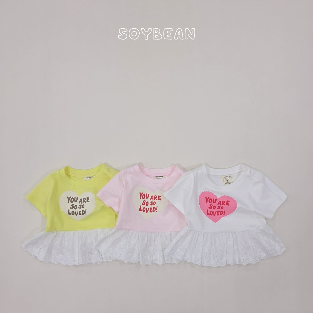 正韓夏soybean 三色YOU ARE SOSO LOVED上衣