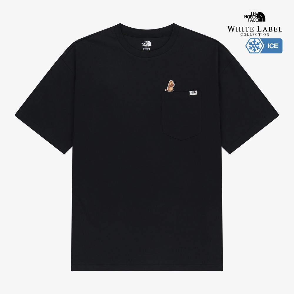 "代購" THE NORTH FACE  26SS FABLE POCKET S/S R/TEE 涼感動物刺繡 口袋短T NT7US26