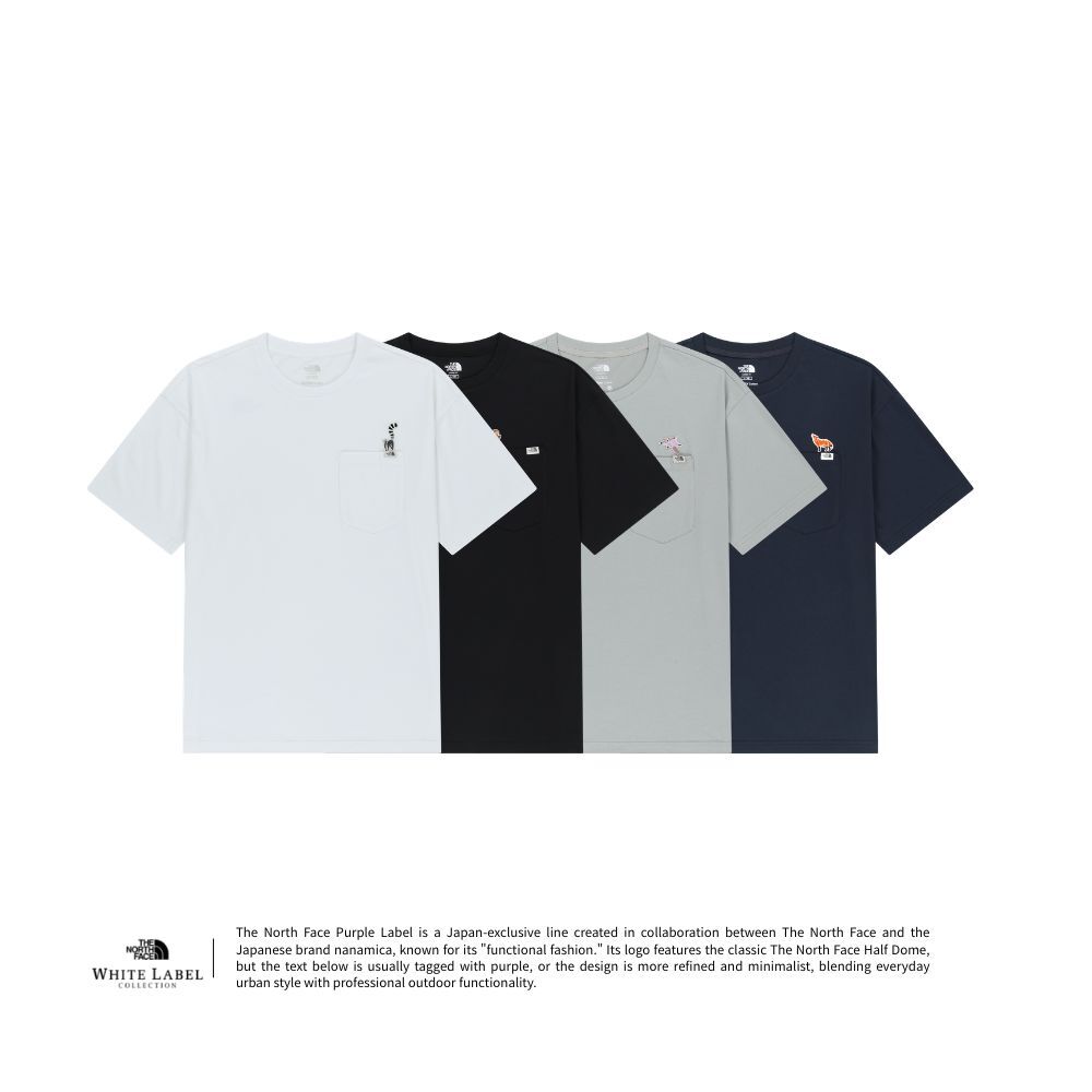 "代購" THE NORTH FACE  26SS FABLE POCKET S/S R/TEE 涼感動物刺繡 口袋短T NT7US26