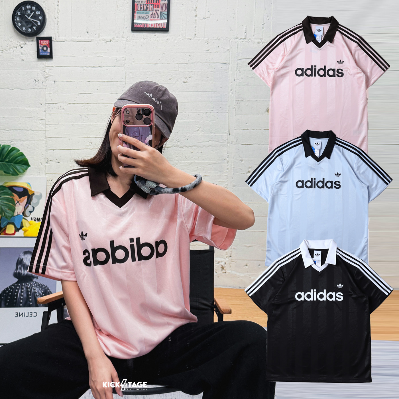 男款 ADIDAS JSY POLO 藍黑 粉咖 黑白 寬鬆 三葉草 POLO衫 球衣 短T【KE2453/KE3580/KE3584】ADLP