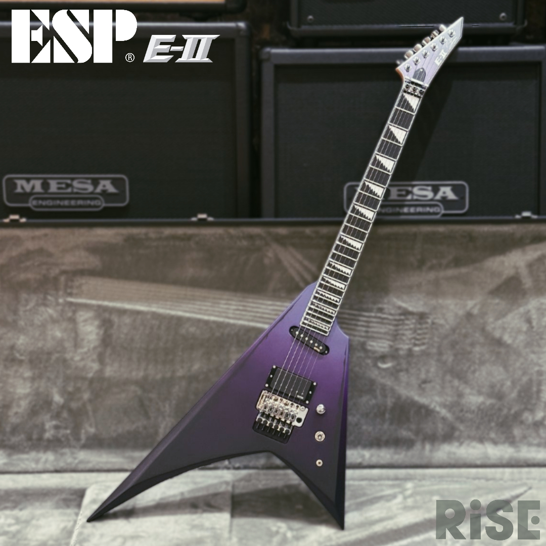 日廠 ESP E-II ALEXI RIPPED PURPLE FADE 主動式 電吉他