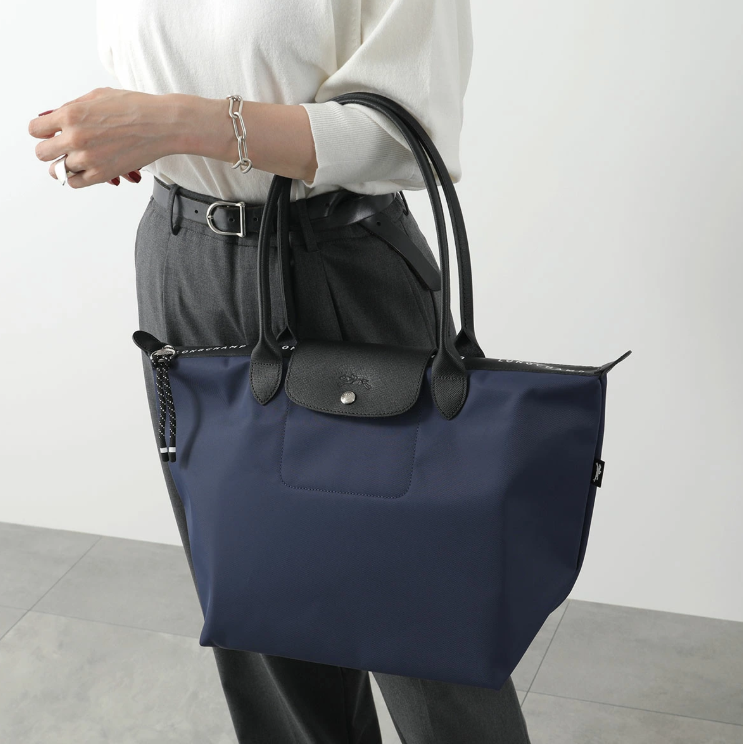 LYS01867 Longchamp Energy L 防水字母牛皮飾邊水餃包