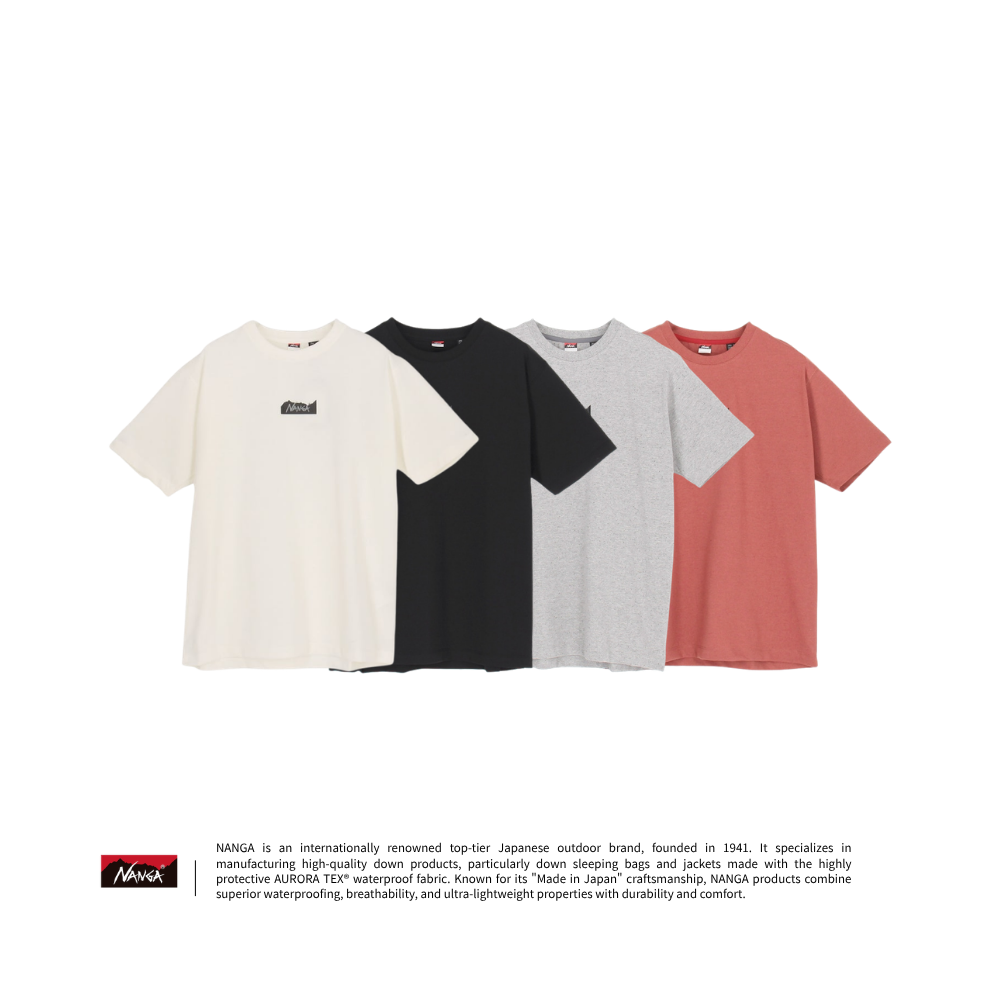 "代購" NANGA 別注款 CO HYBRID MT LOGO TEE 環保 山脈LOGO短T
