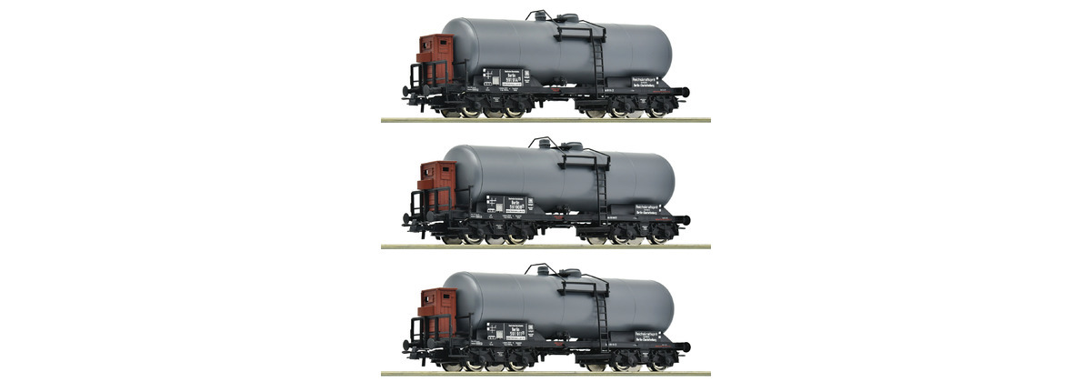 Roco 6600062 HO規 德意志民主共和國鐵路（DRG）油罐車，三輛
