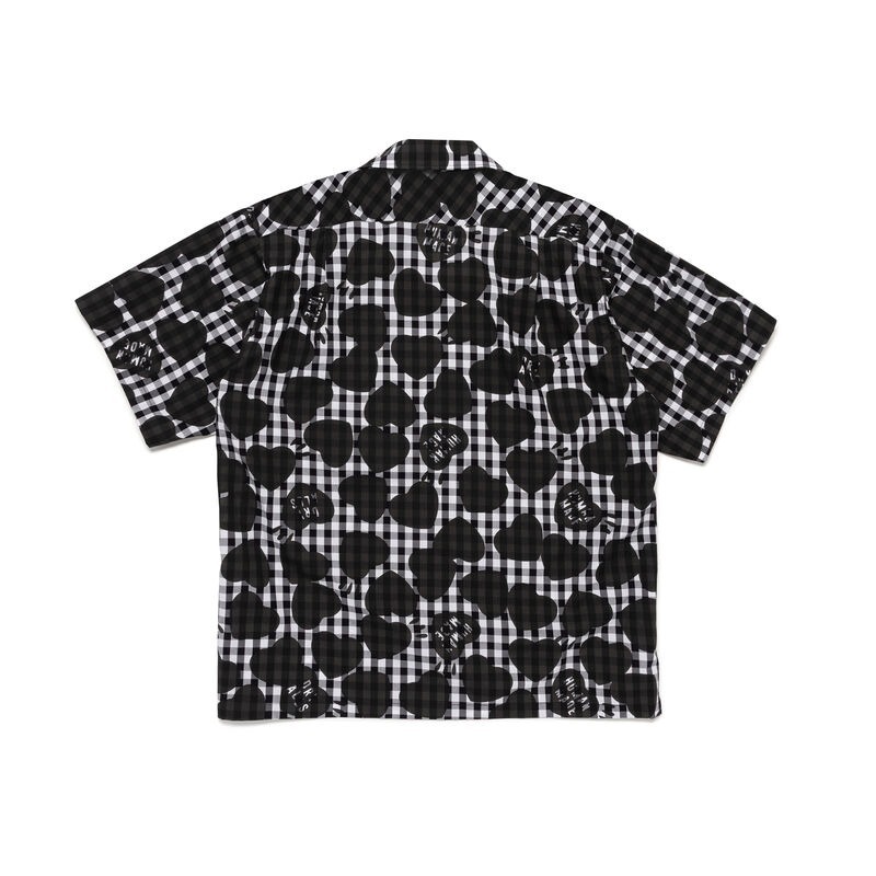 預購┃HUMAN MADE HEART GINGHAM CHECK SHIRT 黑色 愛心 短袖 襯衫