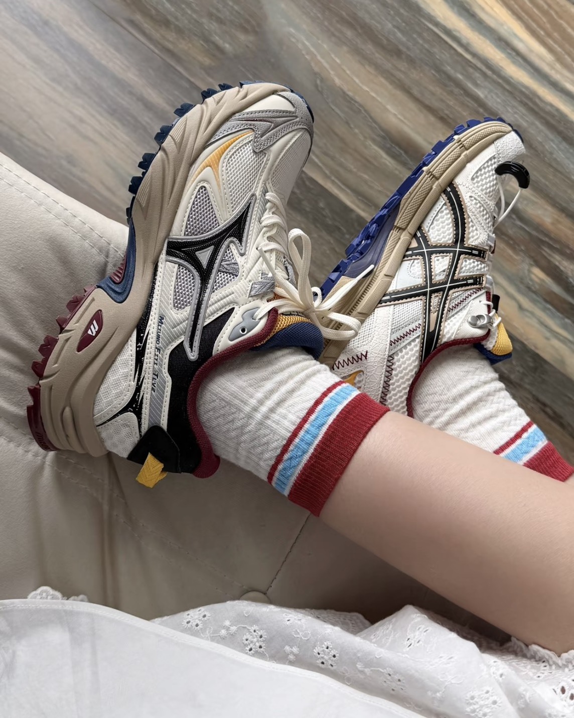 Mizuno 美津濃 FIYI TL V2 復古 緩震 耐磨 復古米白