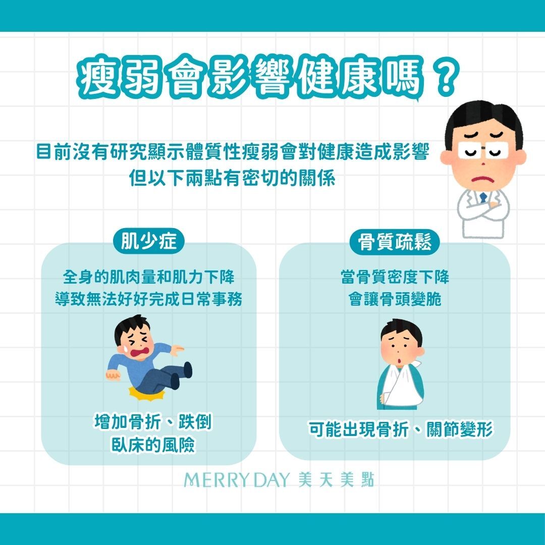 太瘦會影響健康嗎？肌肉量與骨質密度要注意