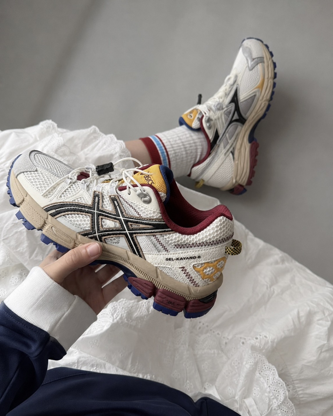 Asics Gel-Kahana 8 FL 戶外 緩震 機能 復古米白