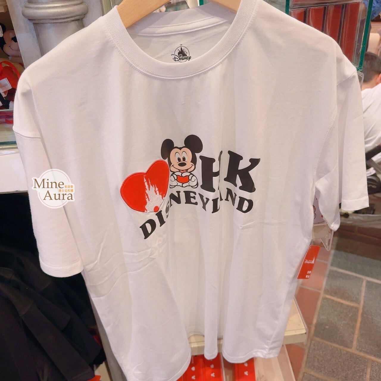 HONG KONG DISNEYLAND 系列 米奇 Mickey 白色 上衣 短T -香港迪士尼樂園