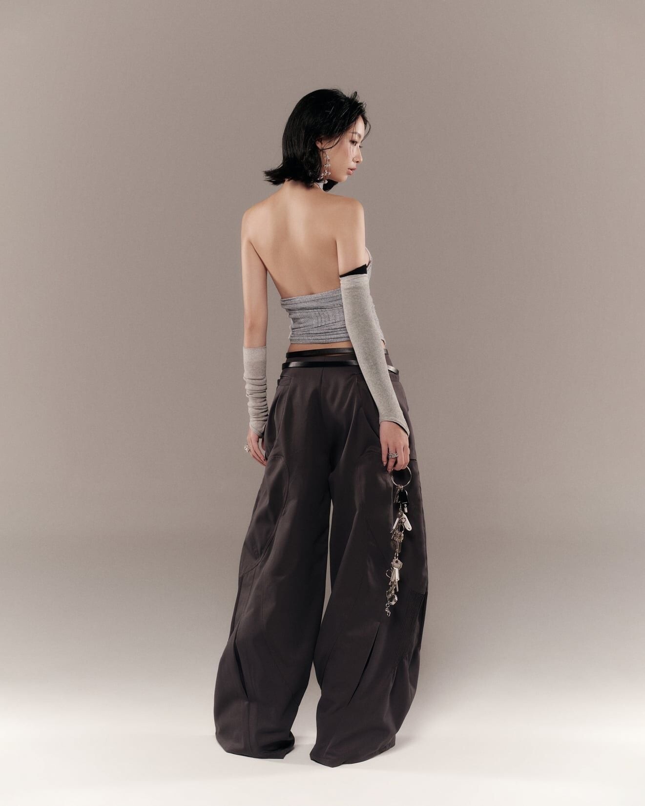 BUNNYHILL MURPHY PANTS  拼接結構寬褲 黑色