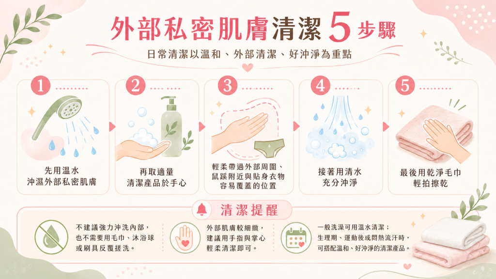 私密處清潔的正確步驟是什麼？