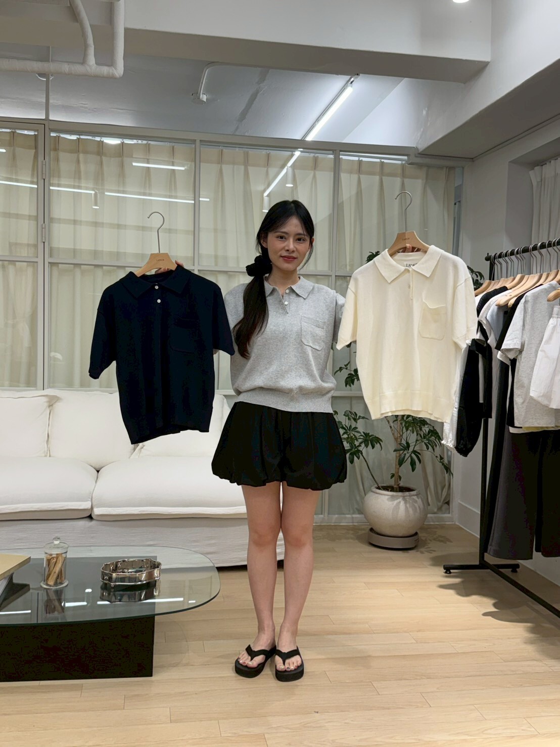 PE6313 單口袋翻領軟綿Tee