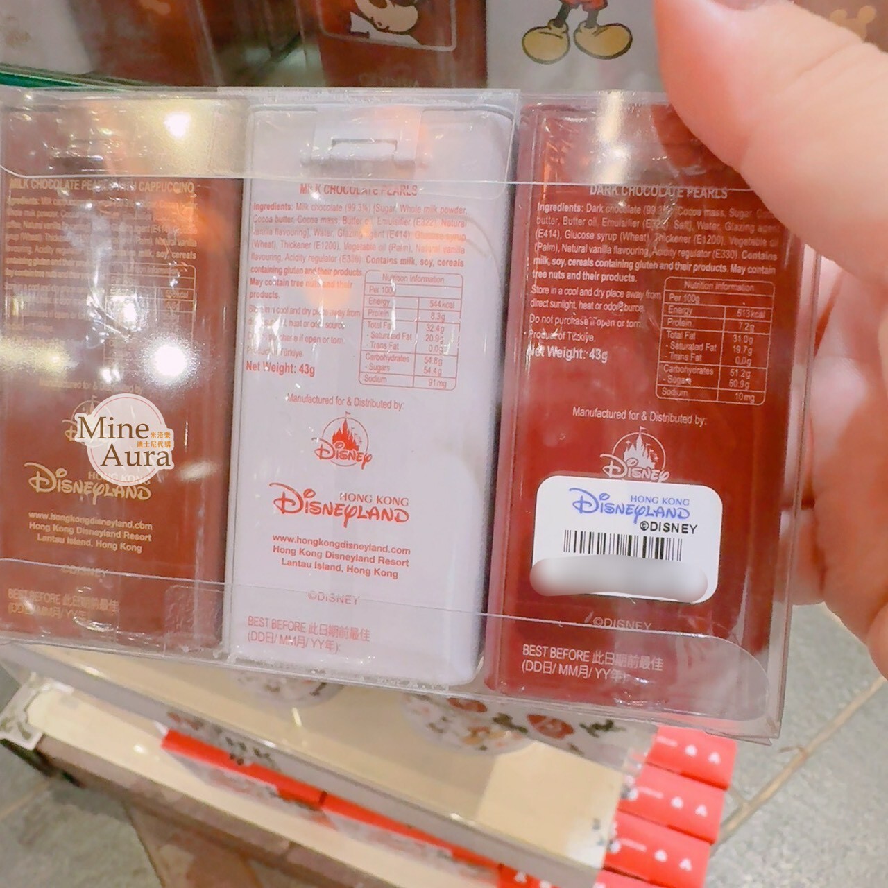 HONG KONG DISNEYLAND 系列 米奇 Mickey x GODIVA 聯名 巧克力球 隨身鐵盒 3入組 -香港迪士尼樂園