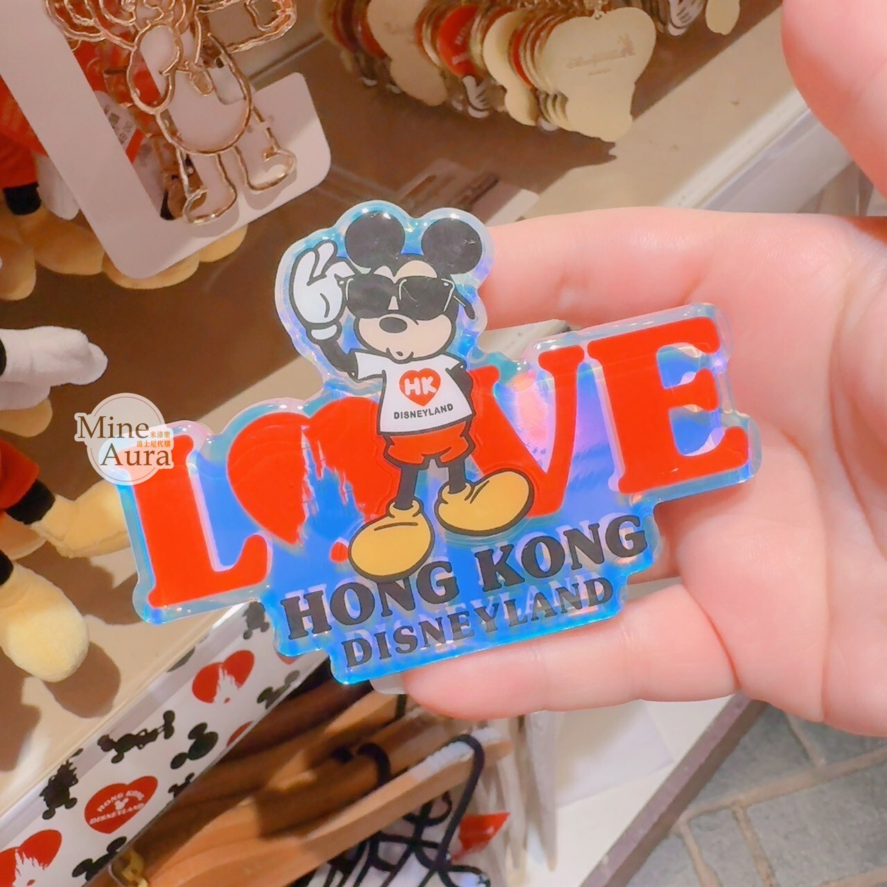 HONG KONG DISNEYLAND 系列 米奇 Mickey LOVE 造型 磁鐵 -香港迪士尼樂園