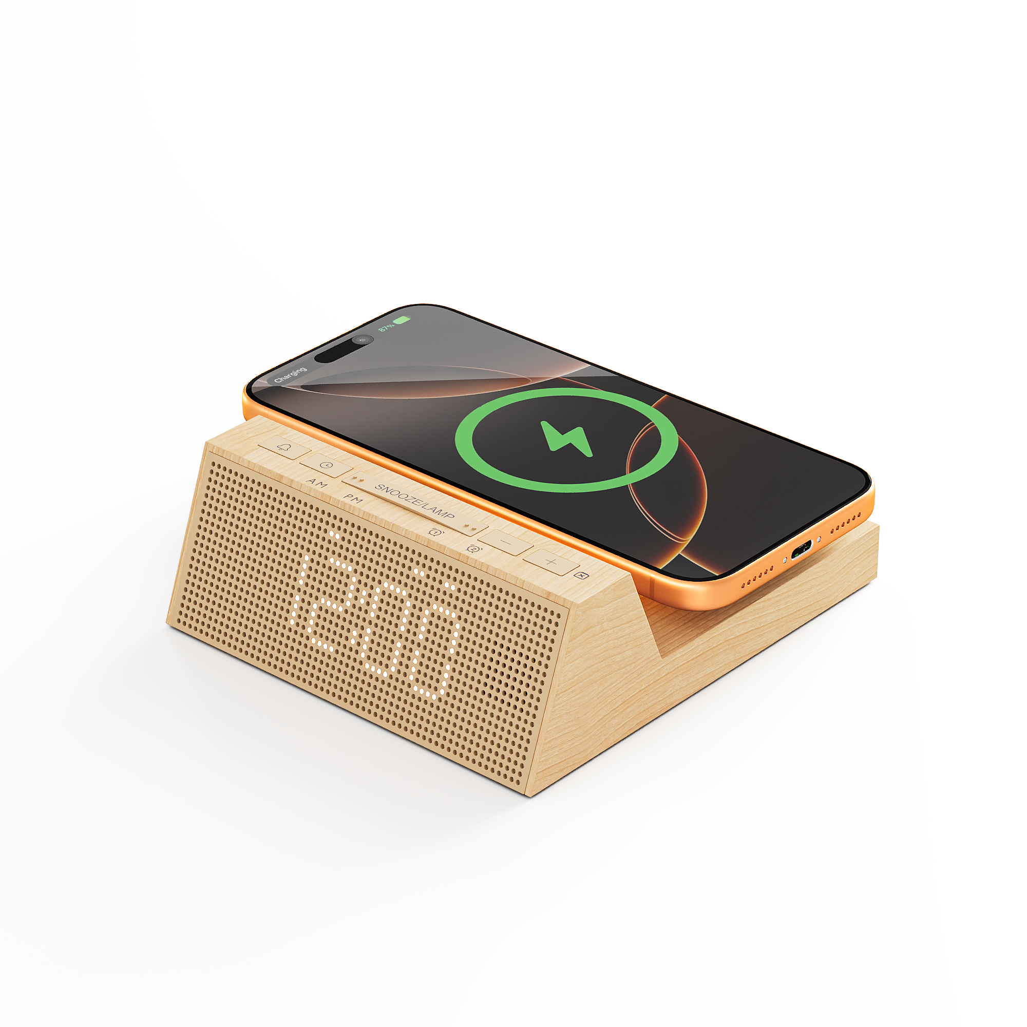 4IN1 LED Alarm Clock Phone Wireless LAC-01