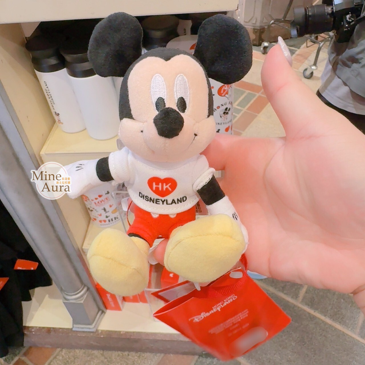HONG KONG DISNEYLAND 系列 米奇 Mickey 造型 磁鐵 坐肩 絨毛 娃娃 公仔 -香港迪士尼樂園
