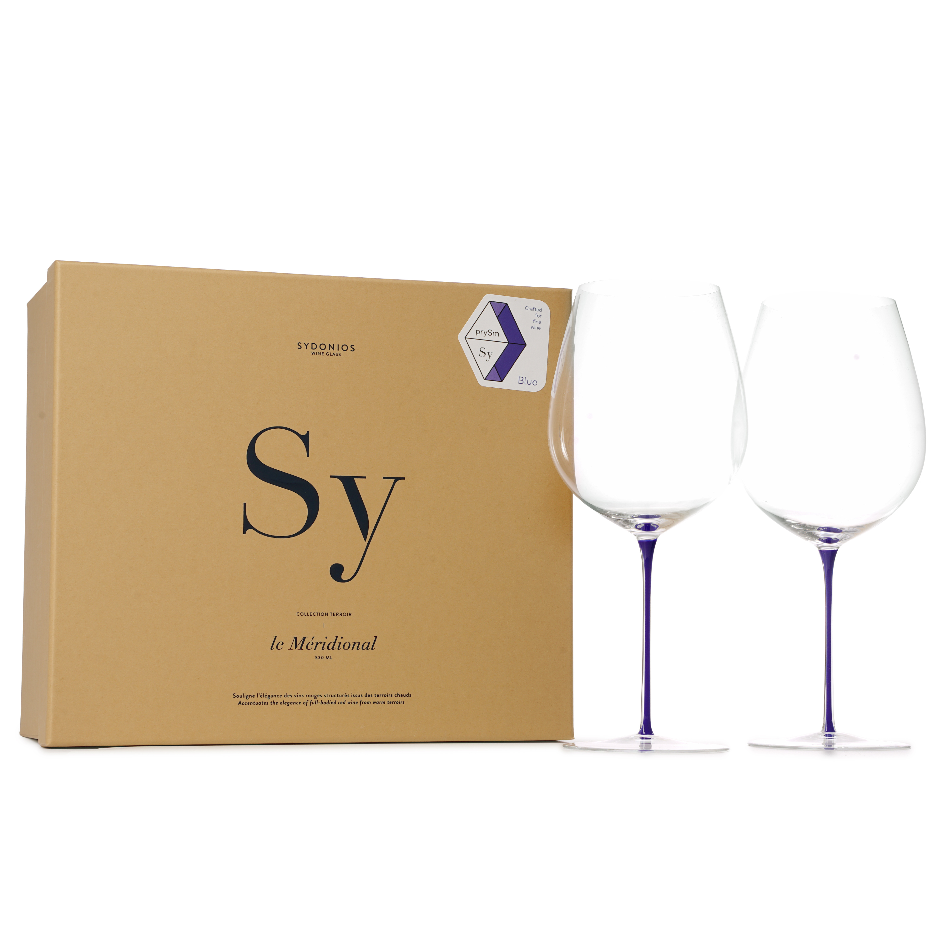 Sydonios Meridional Glass 830ml Box of 2 (Blue)