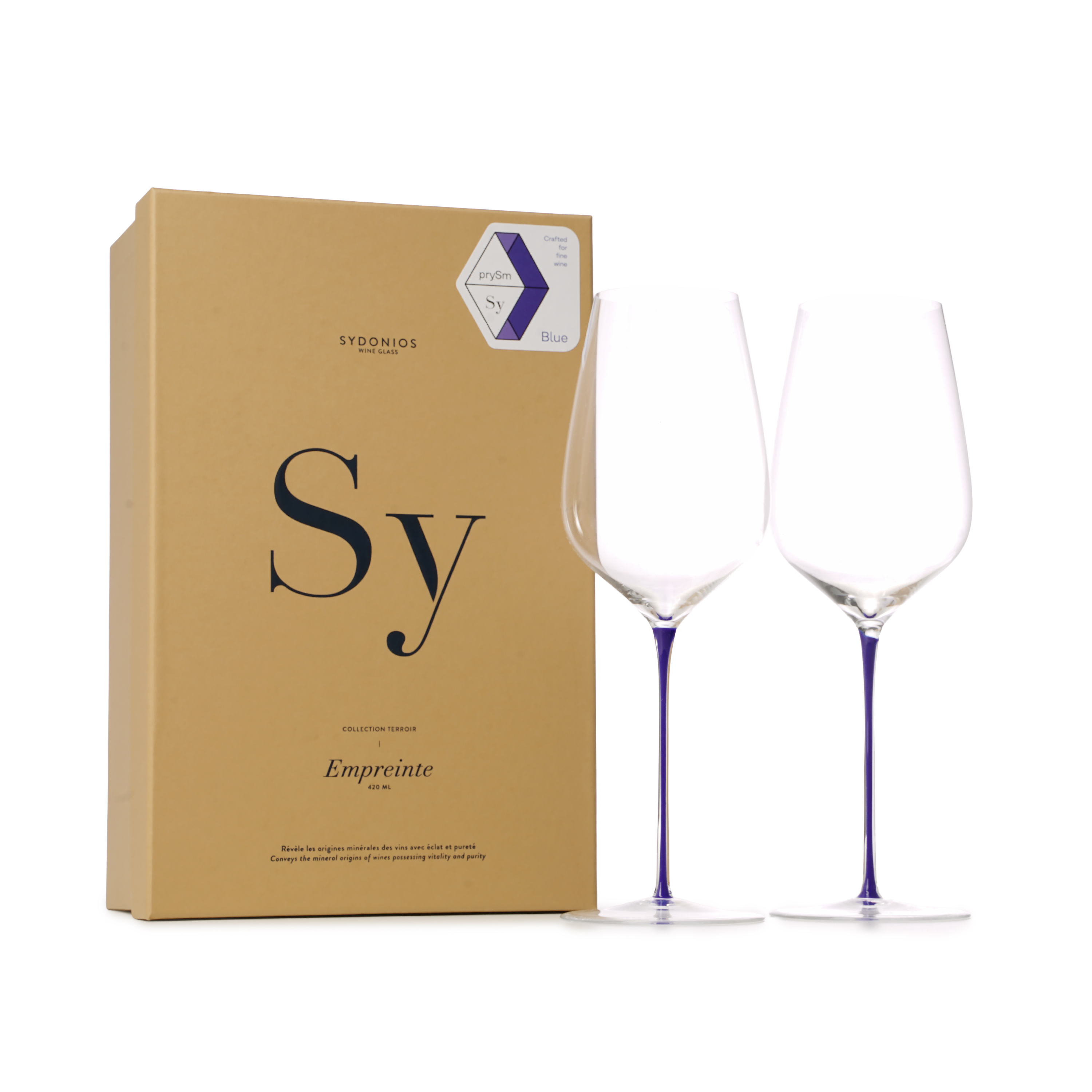 Sydonios Empreinte Glass 420ml Box of 2 (Blue)