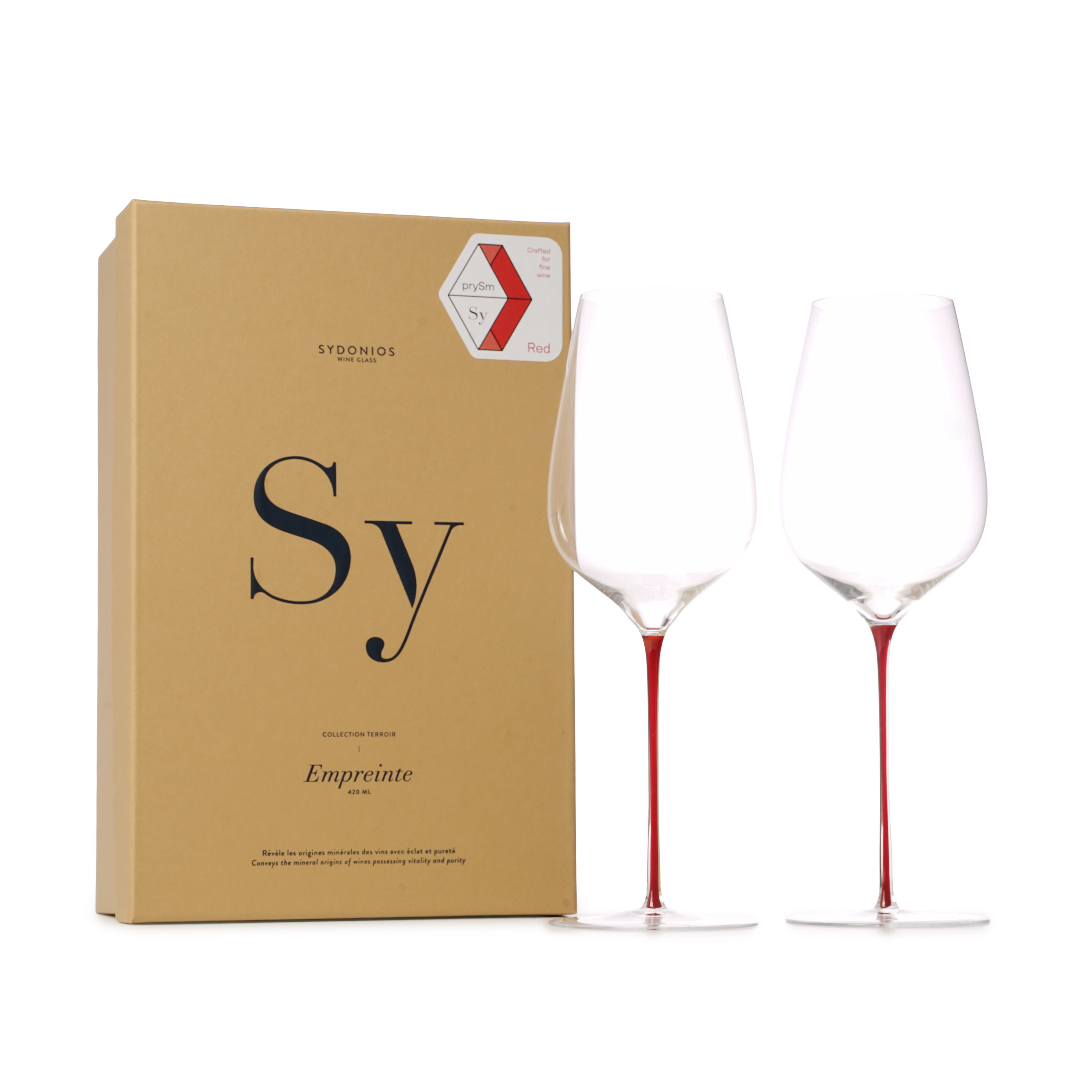 Sydonios Empreinte Glass 420ml Box of 2 (Red)