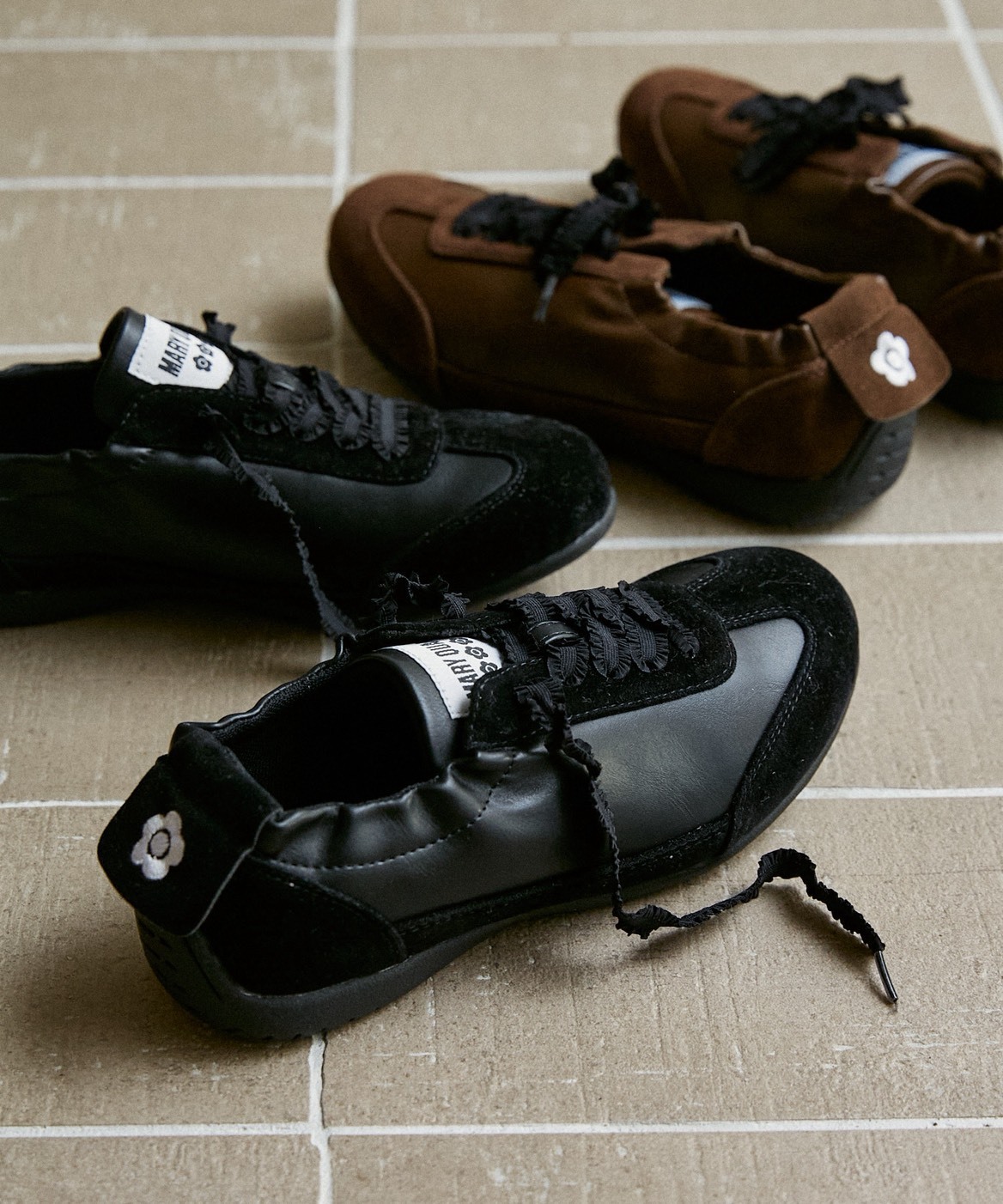 MARY QUANT × PUBLUX 日本限量 仿麂皮 褶皺 薄底鞋 2色