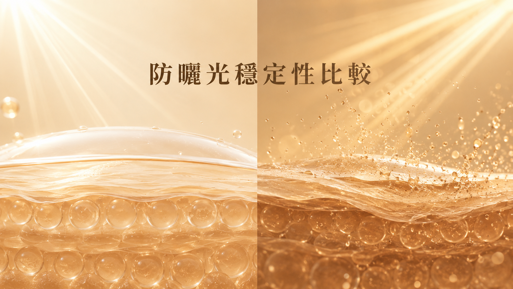 光穩定性(Photostability)是指防曬成分在紫外線持續照射下,維持有效防護力的能力。 化學性防曬中的氧苯酮、阿伏苯酮等成分光穩定性較低——受到紫外線照射後,成分會逐漸分解失效,即使未流汗、未被擦拭,防護力也會隨時間遞減。