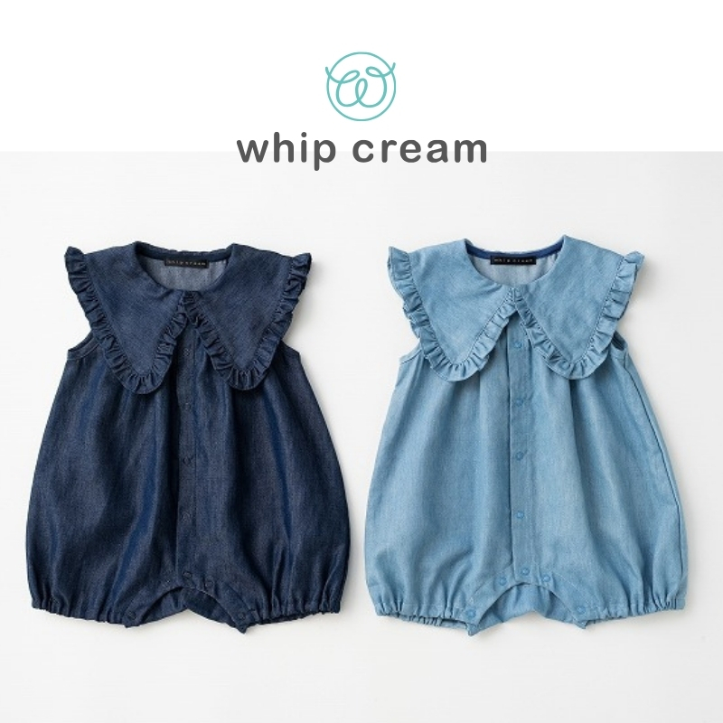 【日本 whip cream】天絲丹寧三角領包屁衣