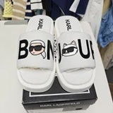 [S] KARL LAGERFELD BRIGHT WHITE OPAL BONJOUR - PLATFORM SANDAL, KL263531-BRT WHITE (SKL1684)