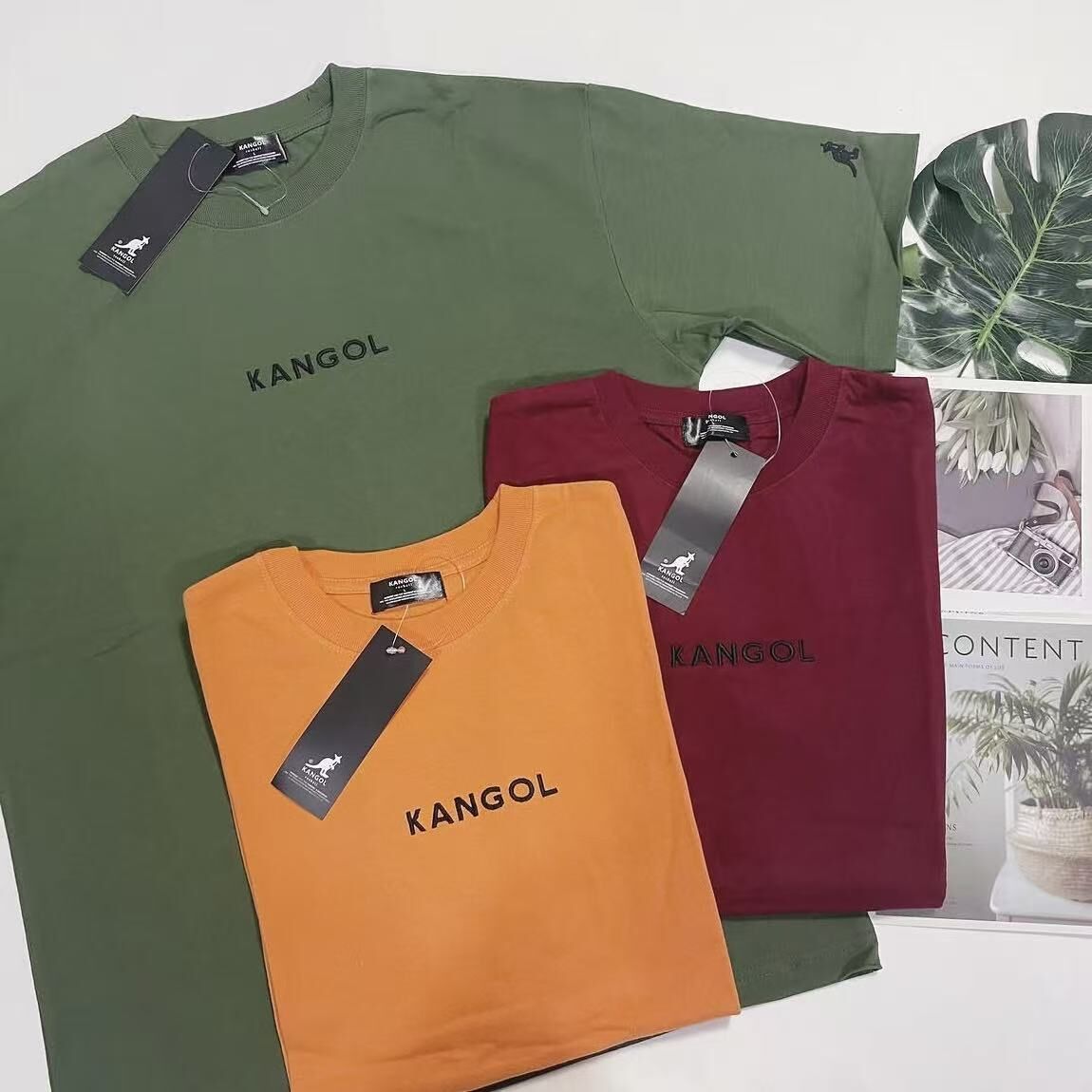KANGOL MIDDLE LOGO TEE 刺繡款