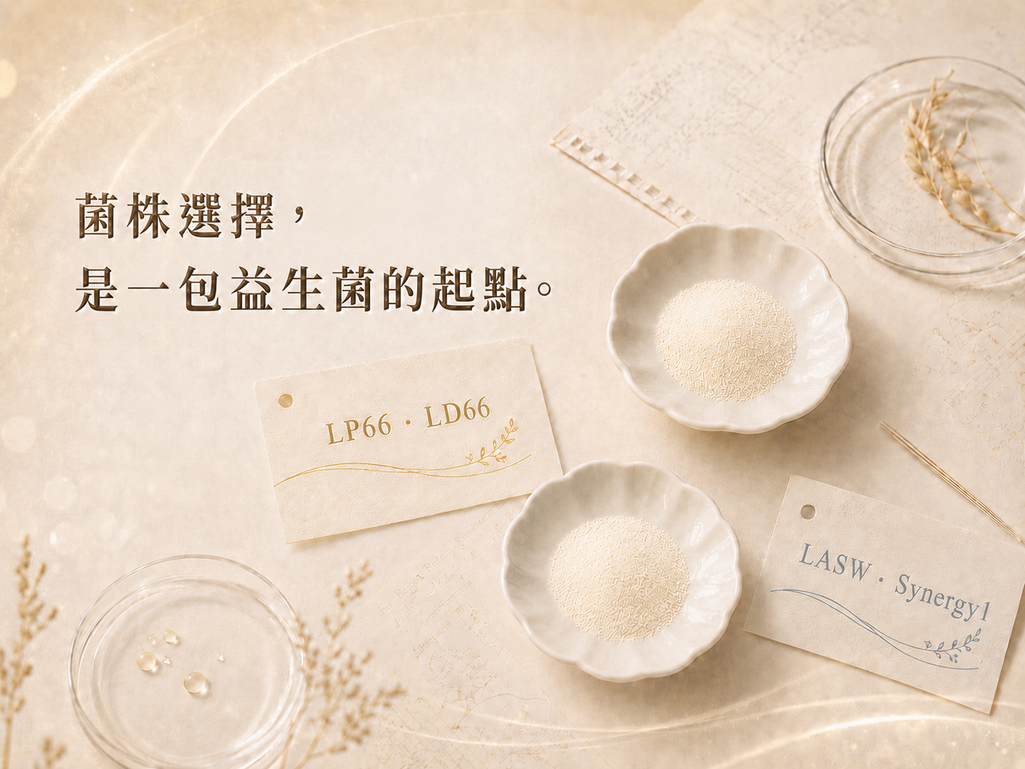 真益生菌株來源與配方設計視覺
