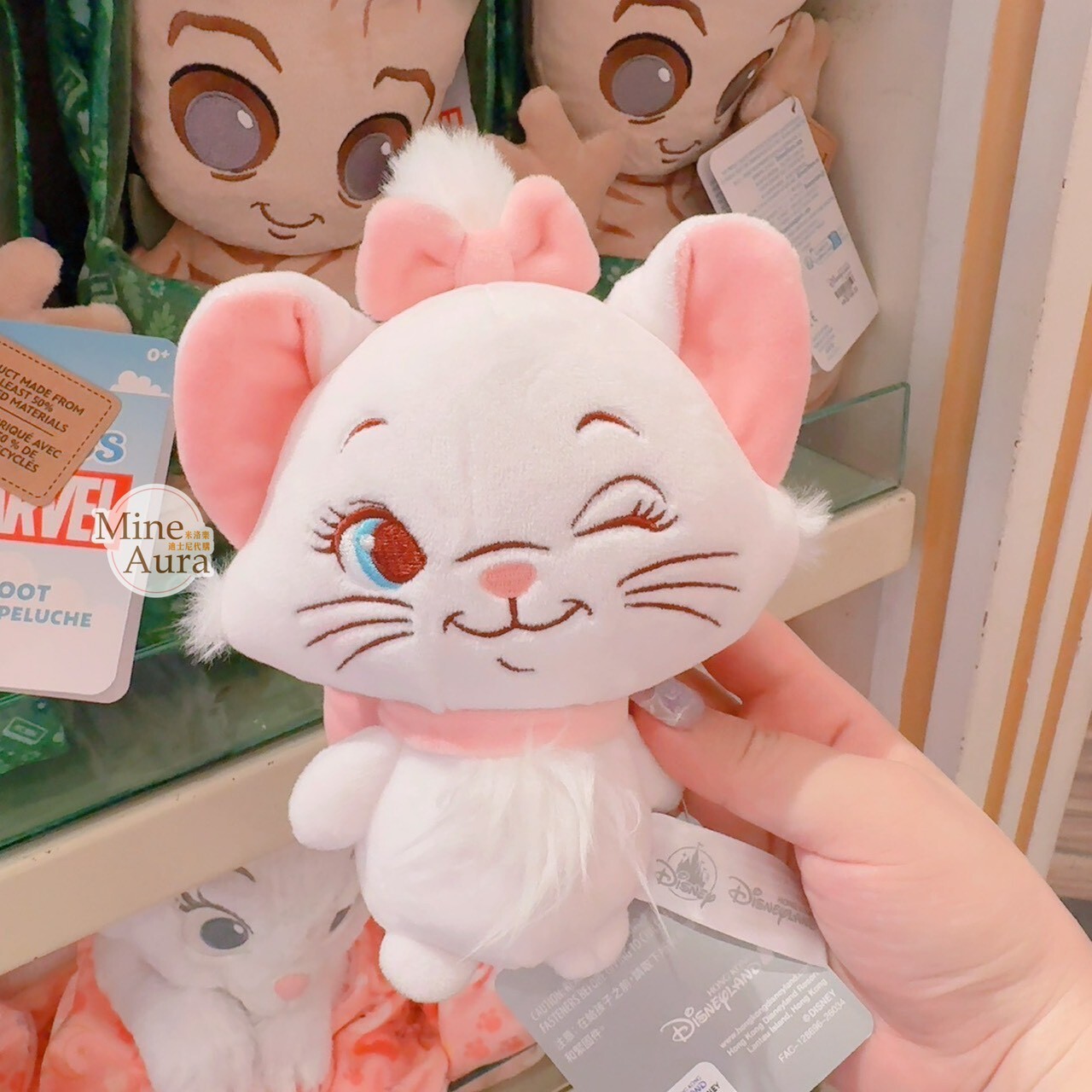 瑪莉貓 Marie 大頭 娃娃 玩偶 貓兒歷險記 The Aristocats -香港迪士尼樂園