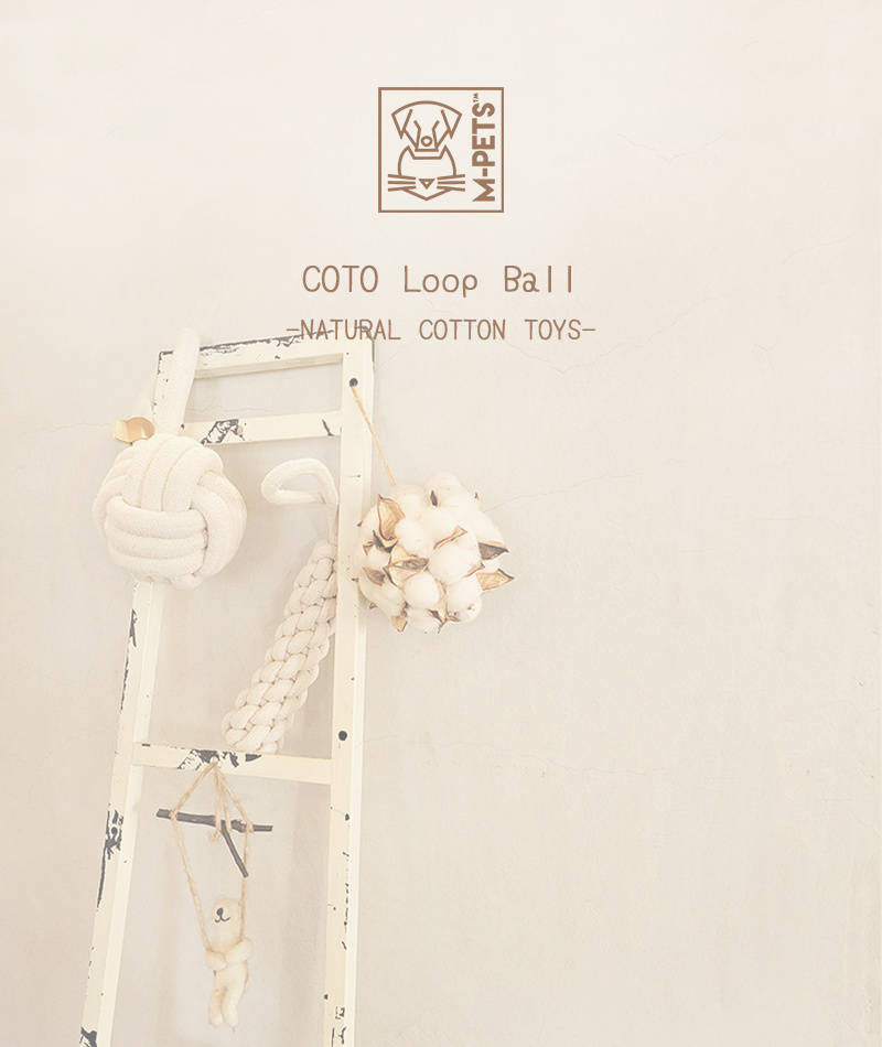 M-Pets 狗玩具．COTO 環形玩具球 灰色8cm