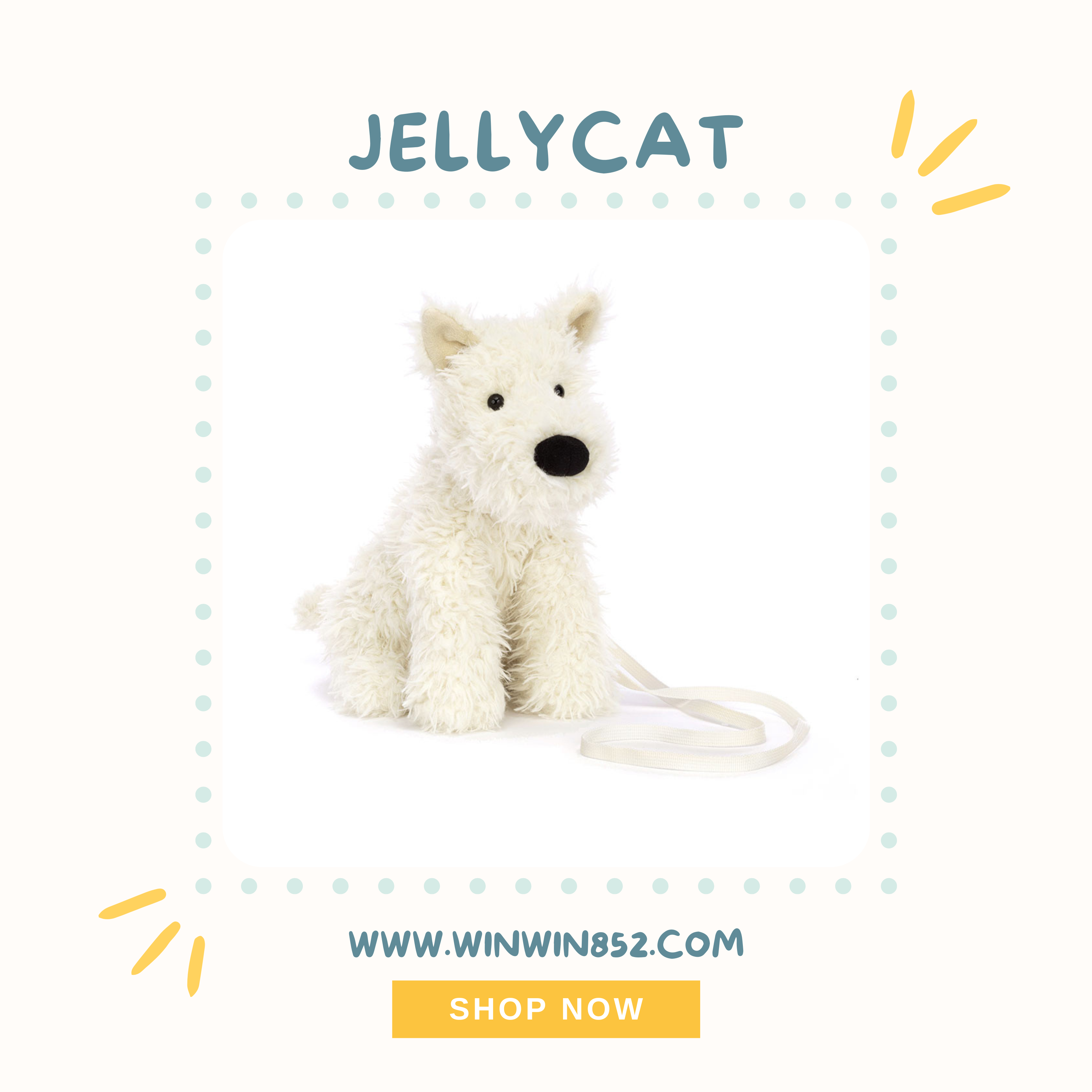 Jellycat Munro Scottie Dog Bag