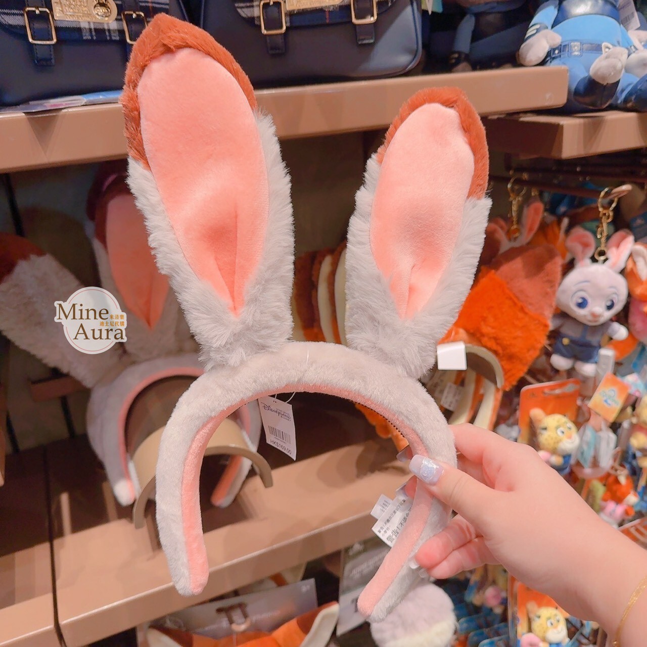 哈茱蒂 Judy 兔 絨毛 立體耳朵 造型 髮圈 髮箍 動物方城市 Zootopia -香港迪士尼樂園