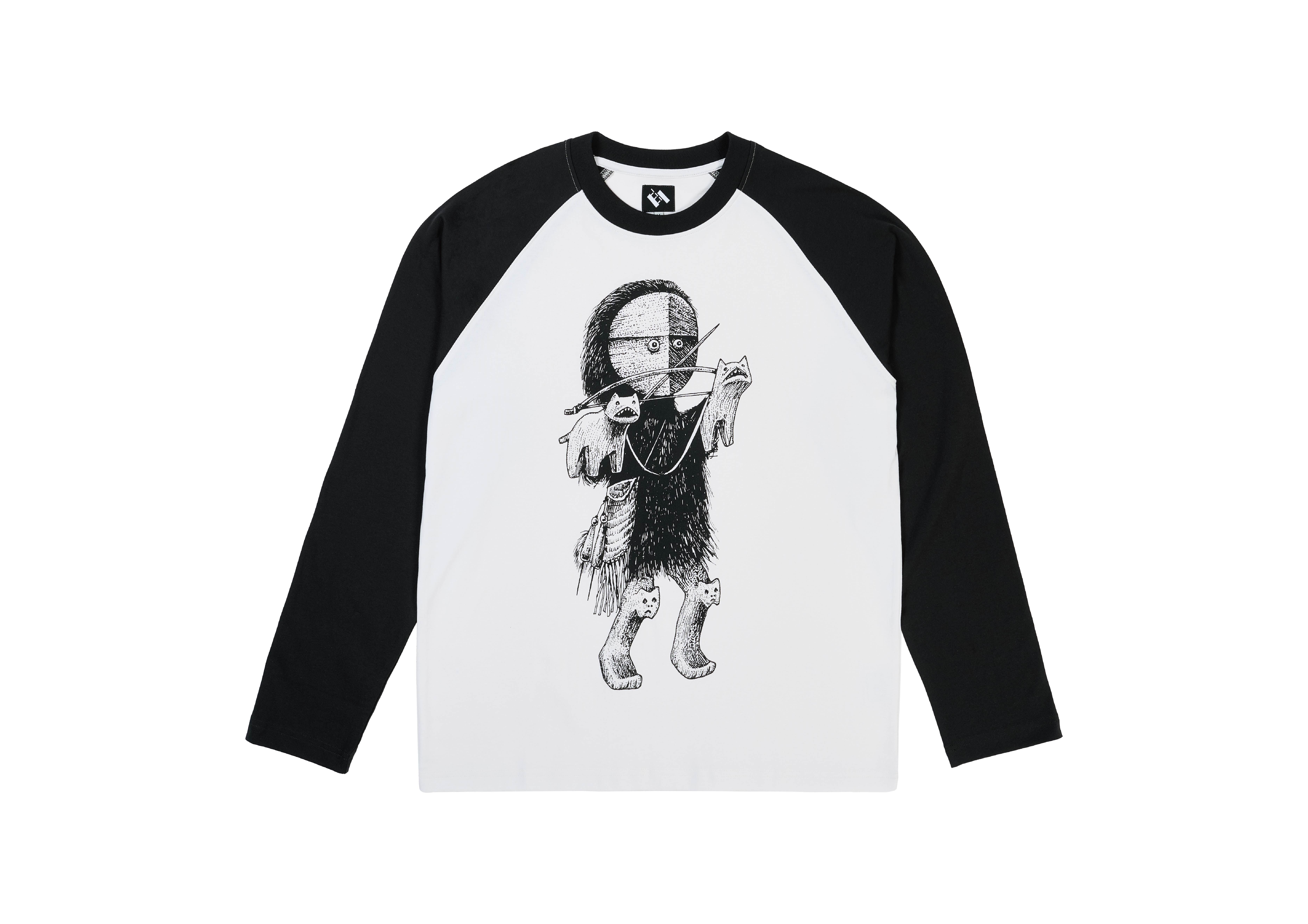 TTT SIBERIAN GIRL RAGLAN LONGSLEEVE BLACK WHITE