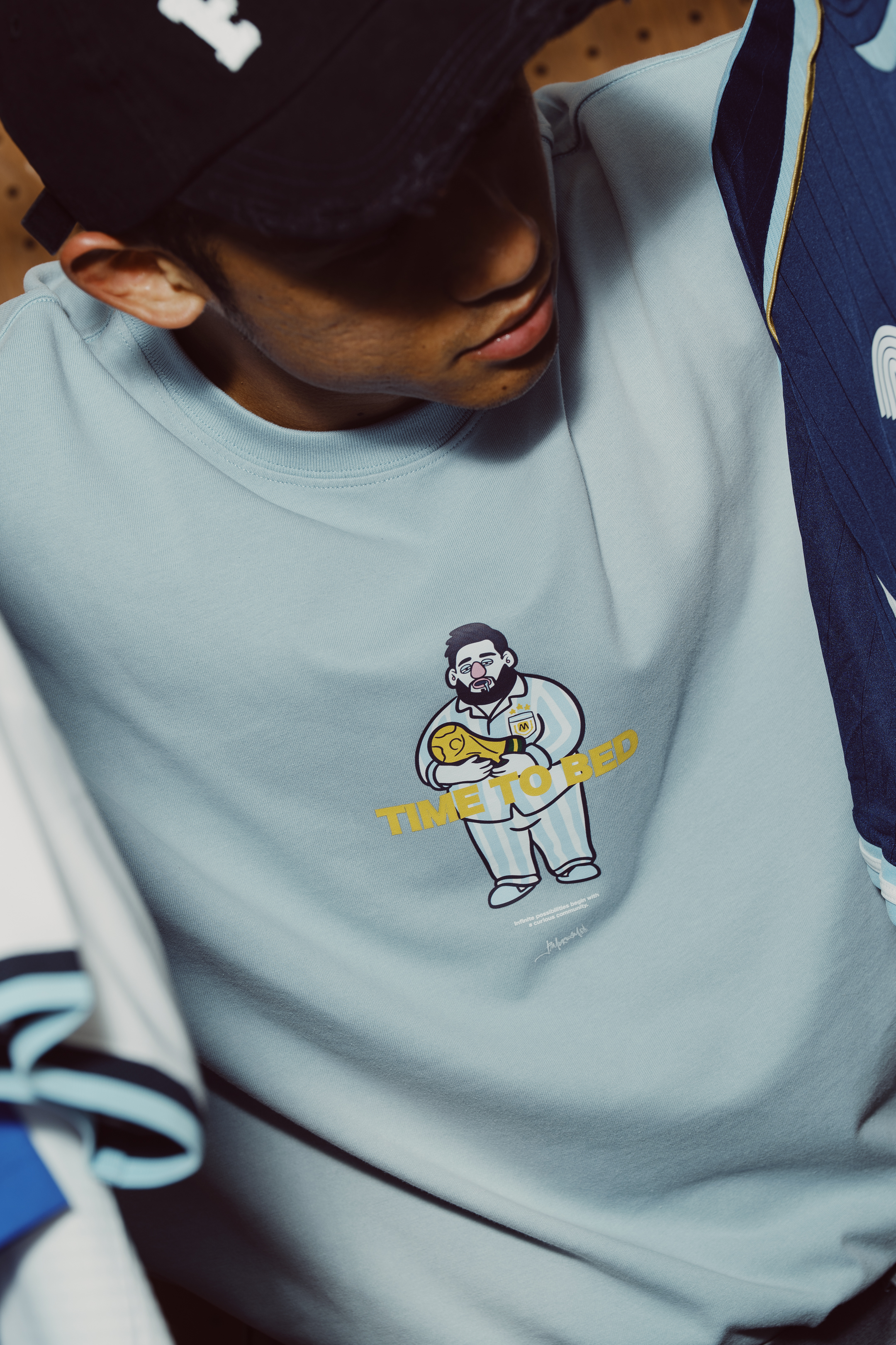 【pre-order】World cup - TIME TO BED tee | Blue