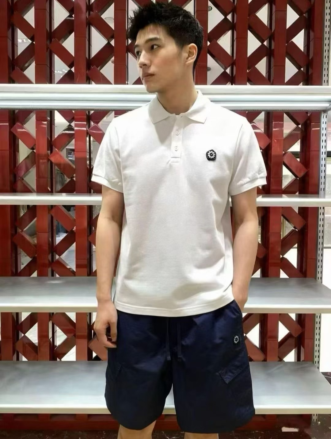 KENZO 白色 小花 男款Polo