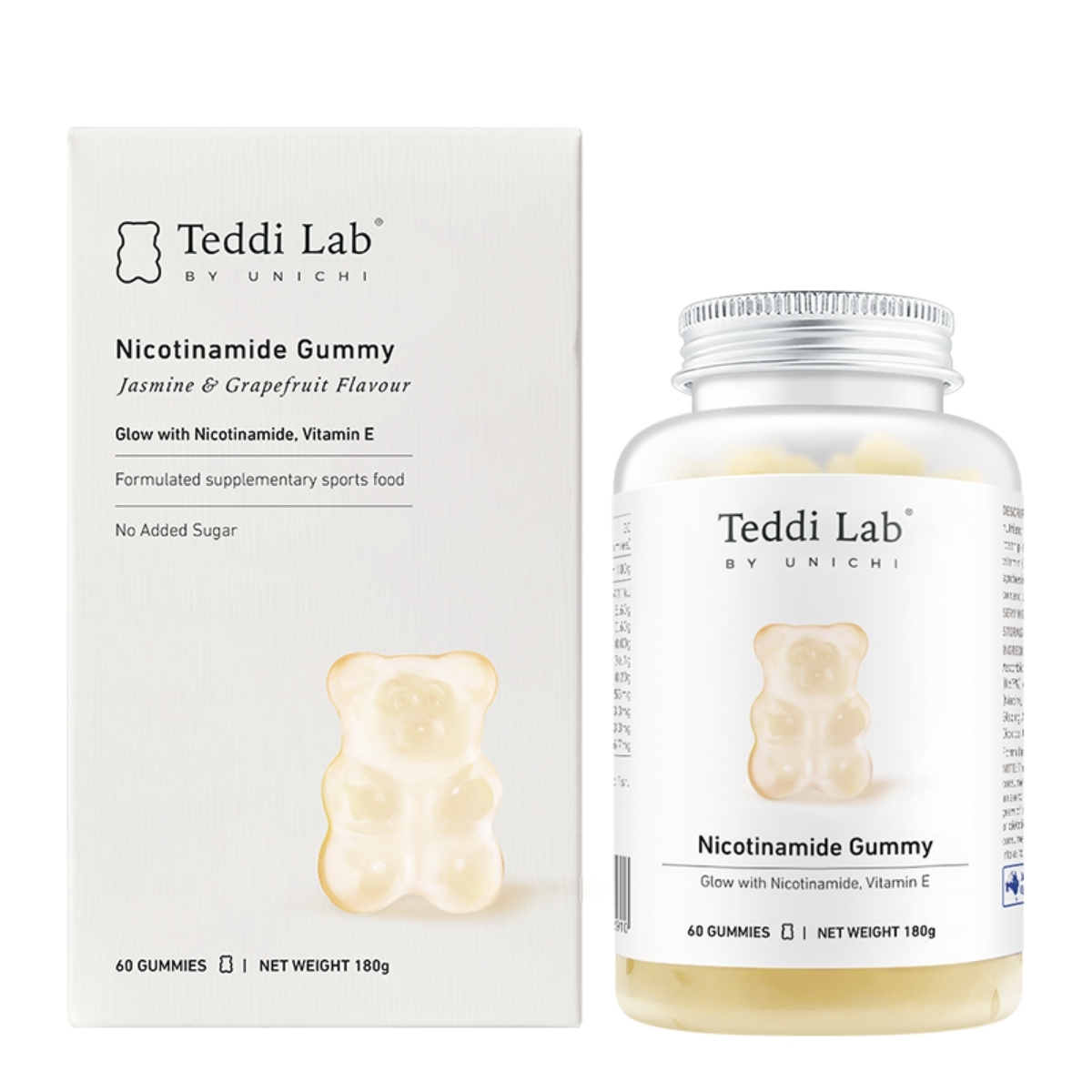 Unichi - Teddi Lab Niacinamide Whitening Gummy Bears (60 pieces)