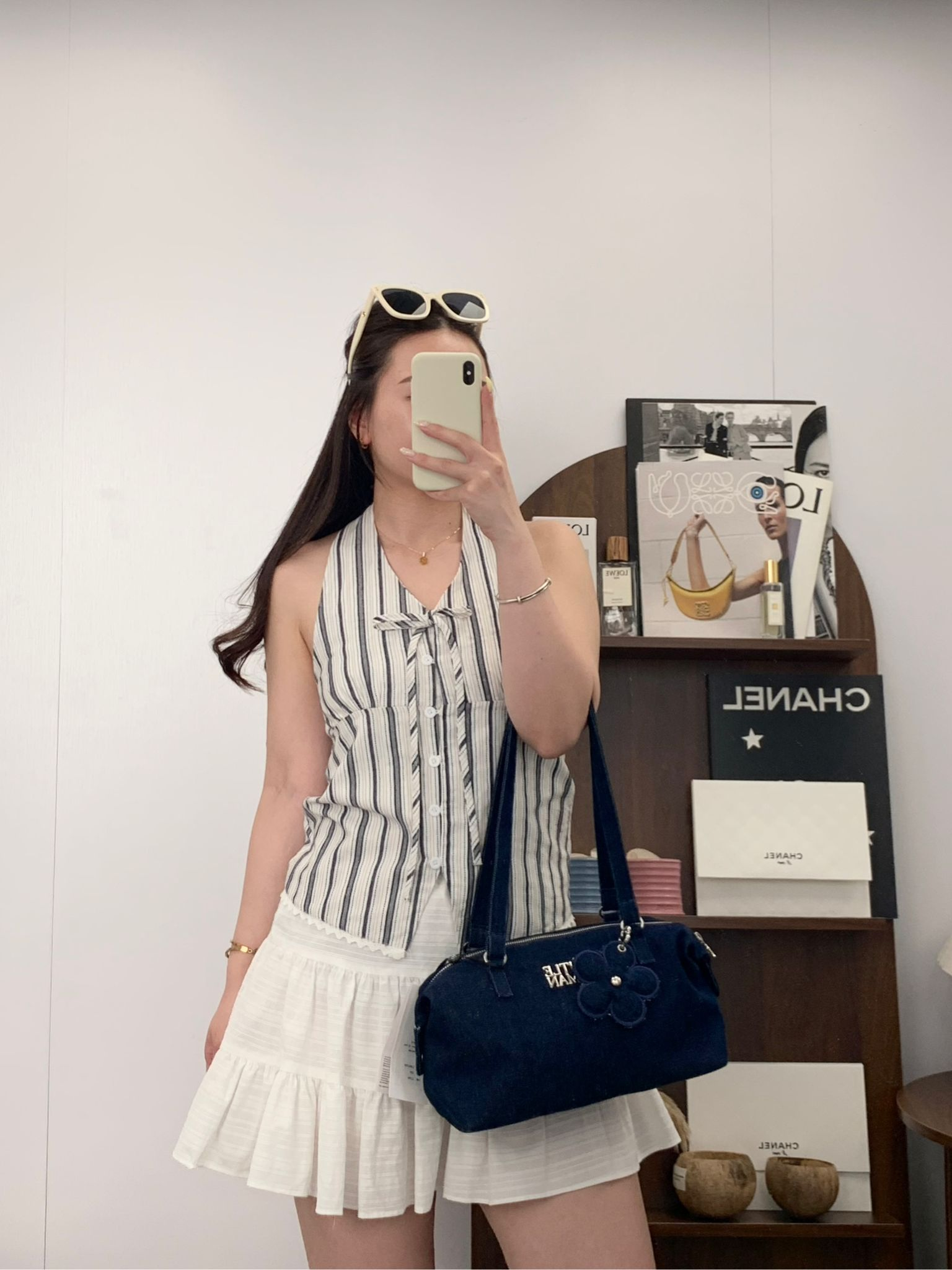 Gentle Woman Denim Petal Shoulder Bag