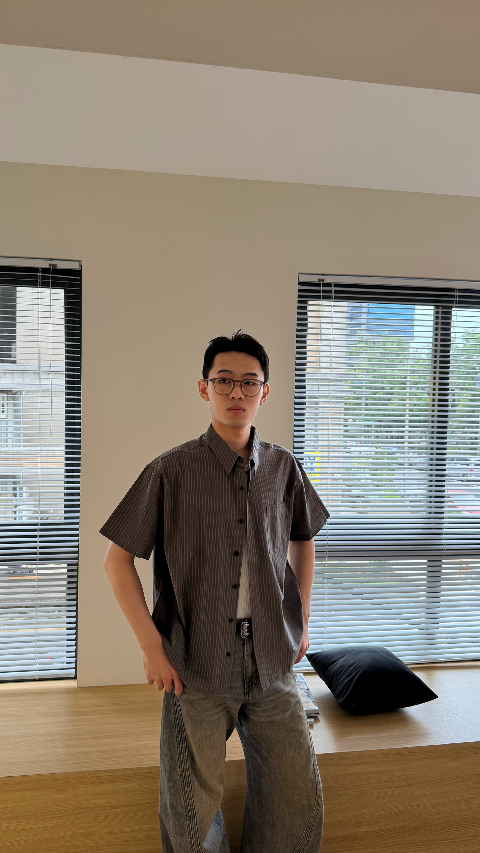 寬鬆版型直紋衫