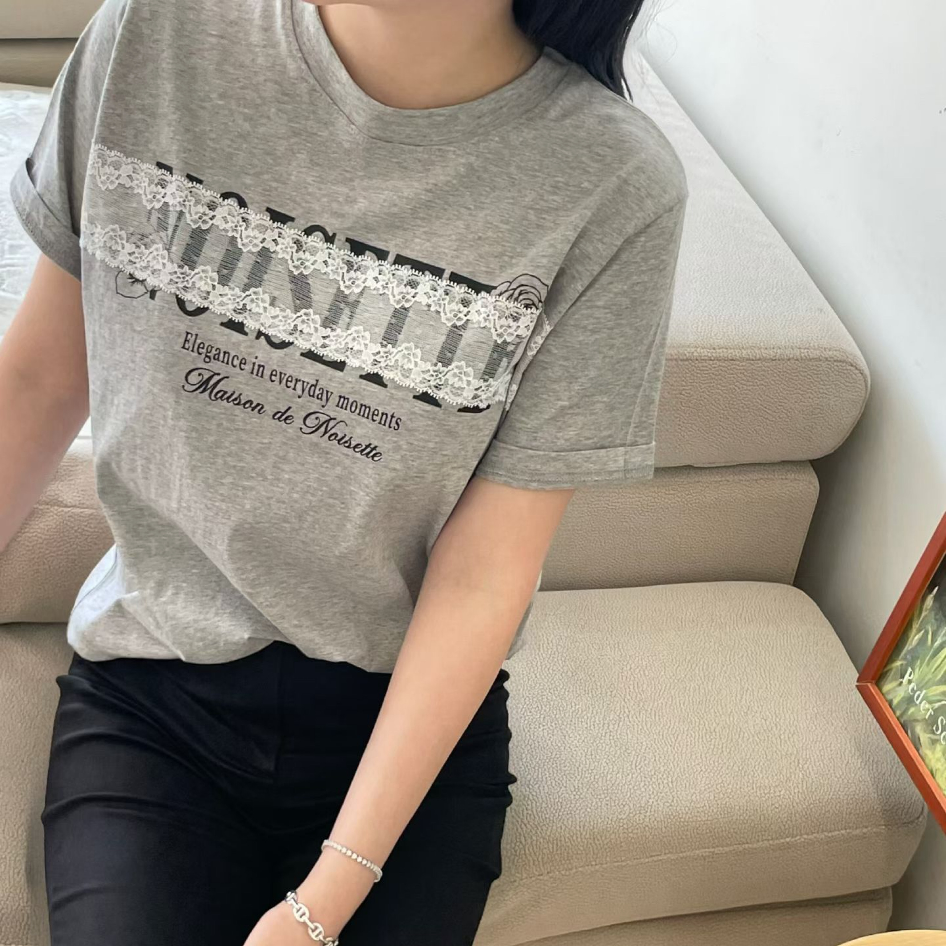 🔴【韓國連線】喱士英文印字TEE (A7-A8)