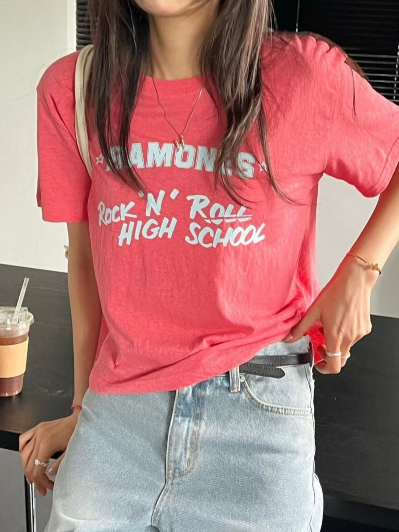 RAMONES 復古搖滾字母設計★美式街頭寬鬆短袖棉T