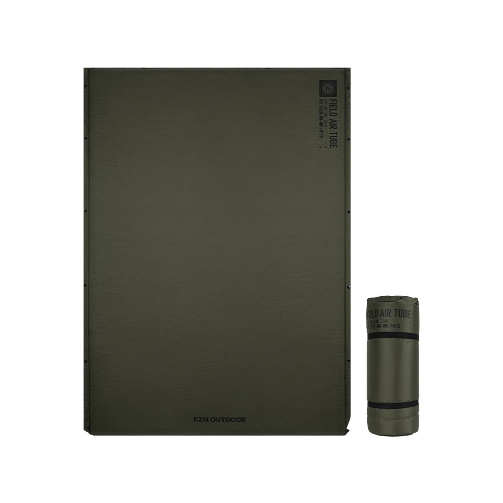 KZM 自動充氣雙人睡墊-軍綠  K23T3M02/8809715145097 [HappyOutdoor]