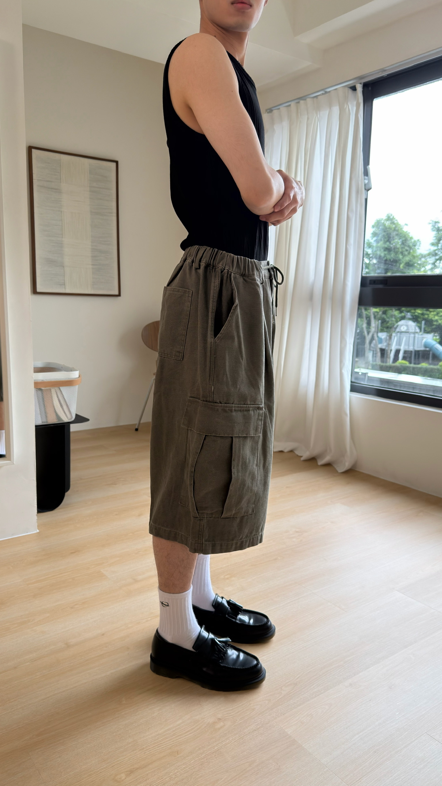 高質感七分口袋短褲