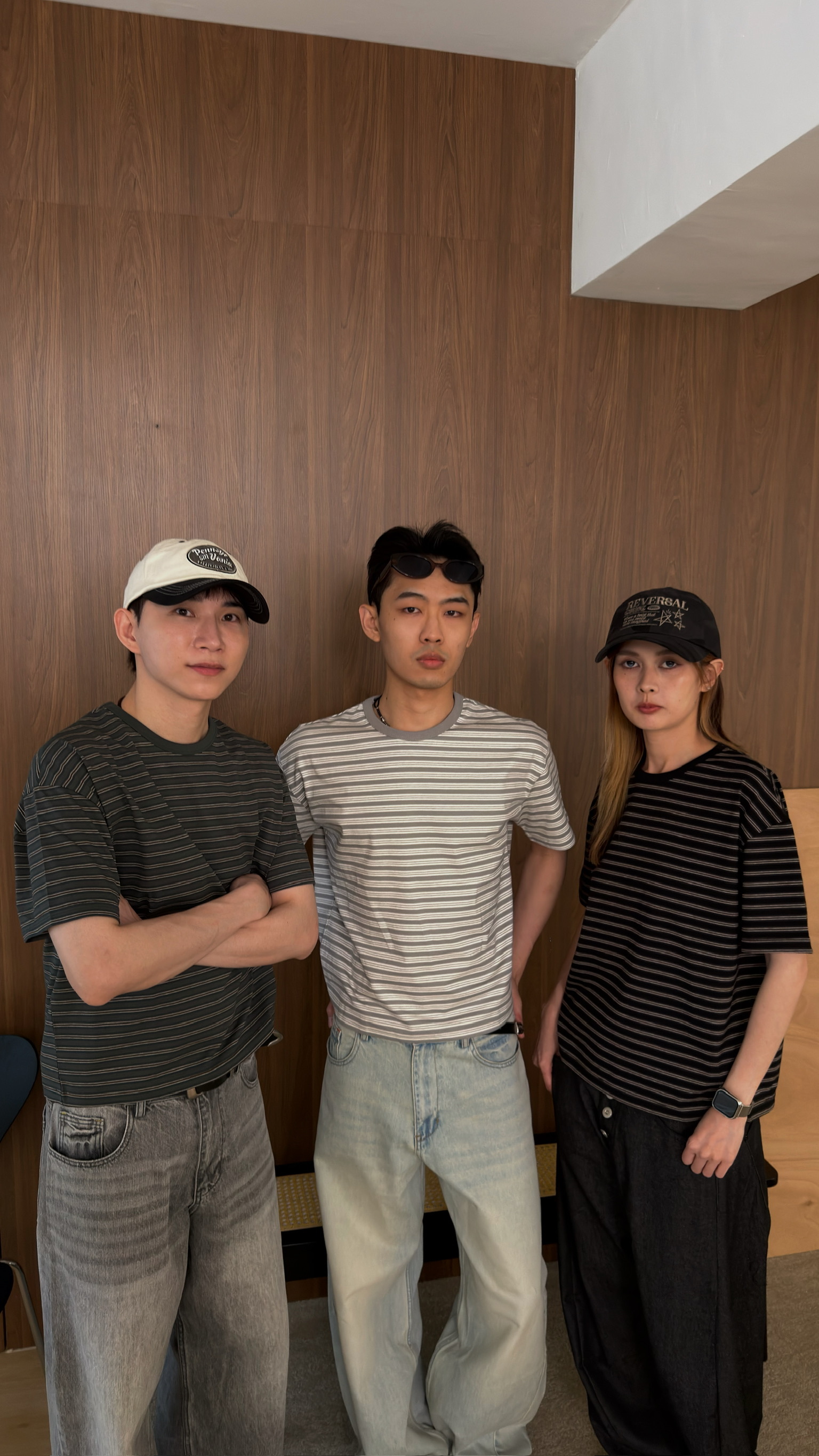 boxy短寬條紋T shirt☝🏻